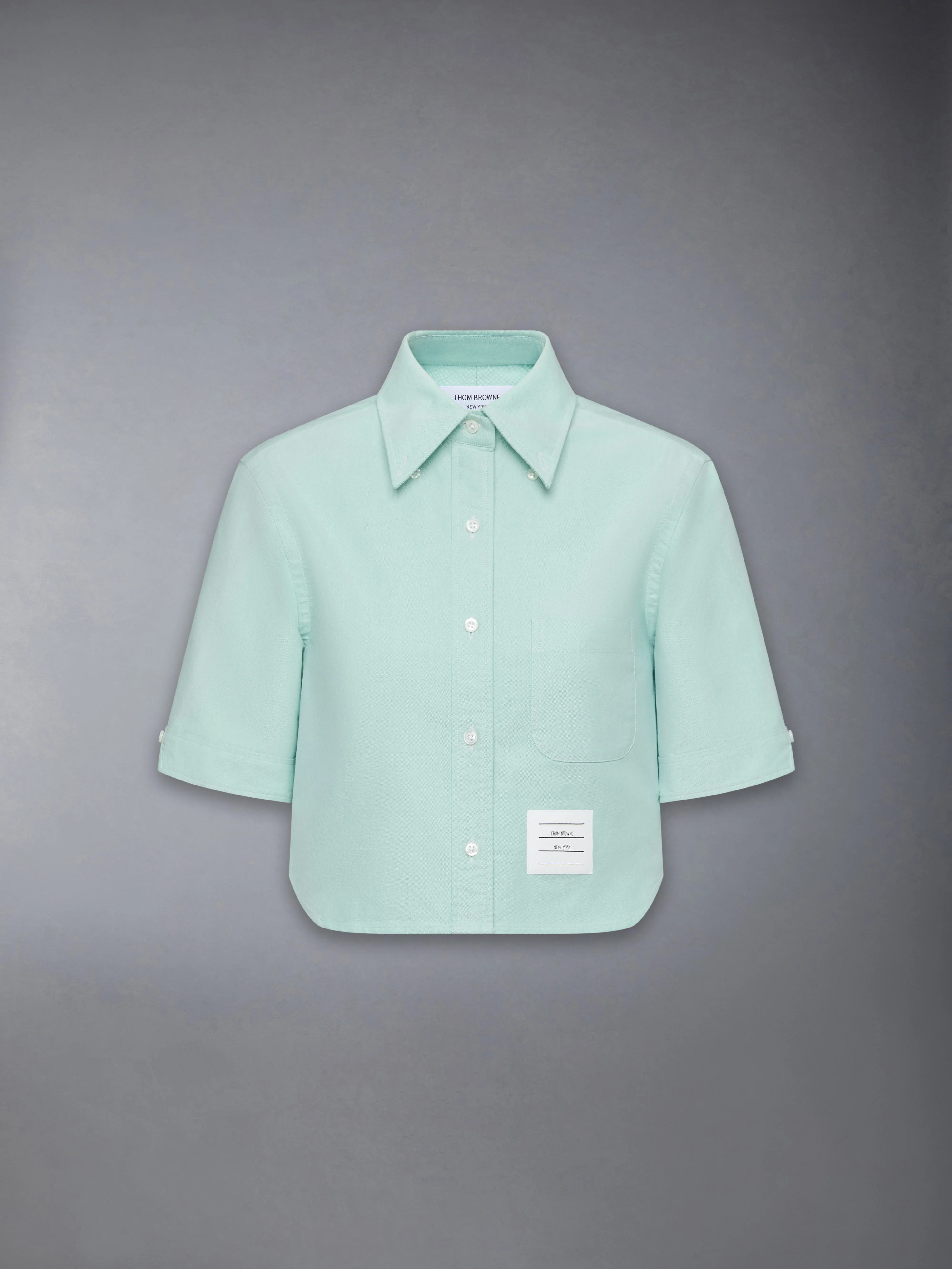 SHORT SLEEVE CROPPED OXFORD SHIRT - Image 6