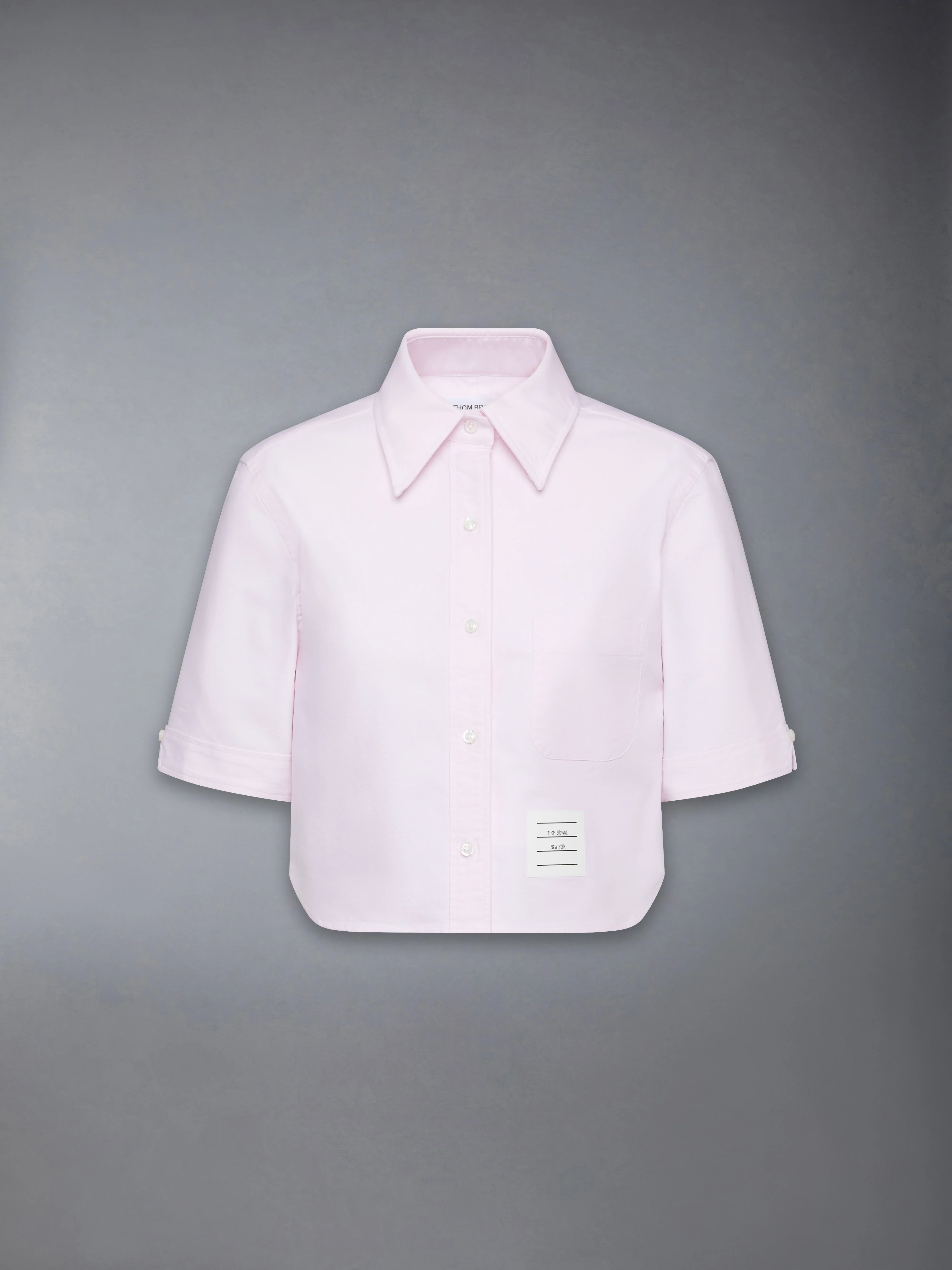 SHORT SLEEVE CROPPED OXFORD SHIRT - Image 6