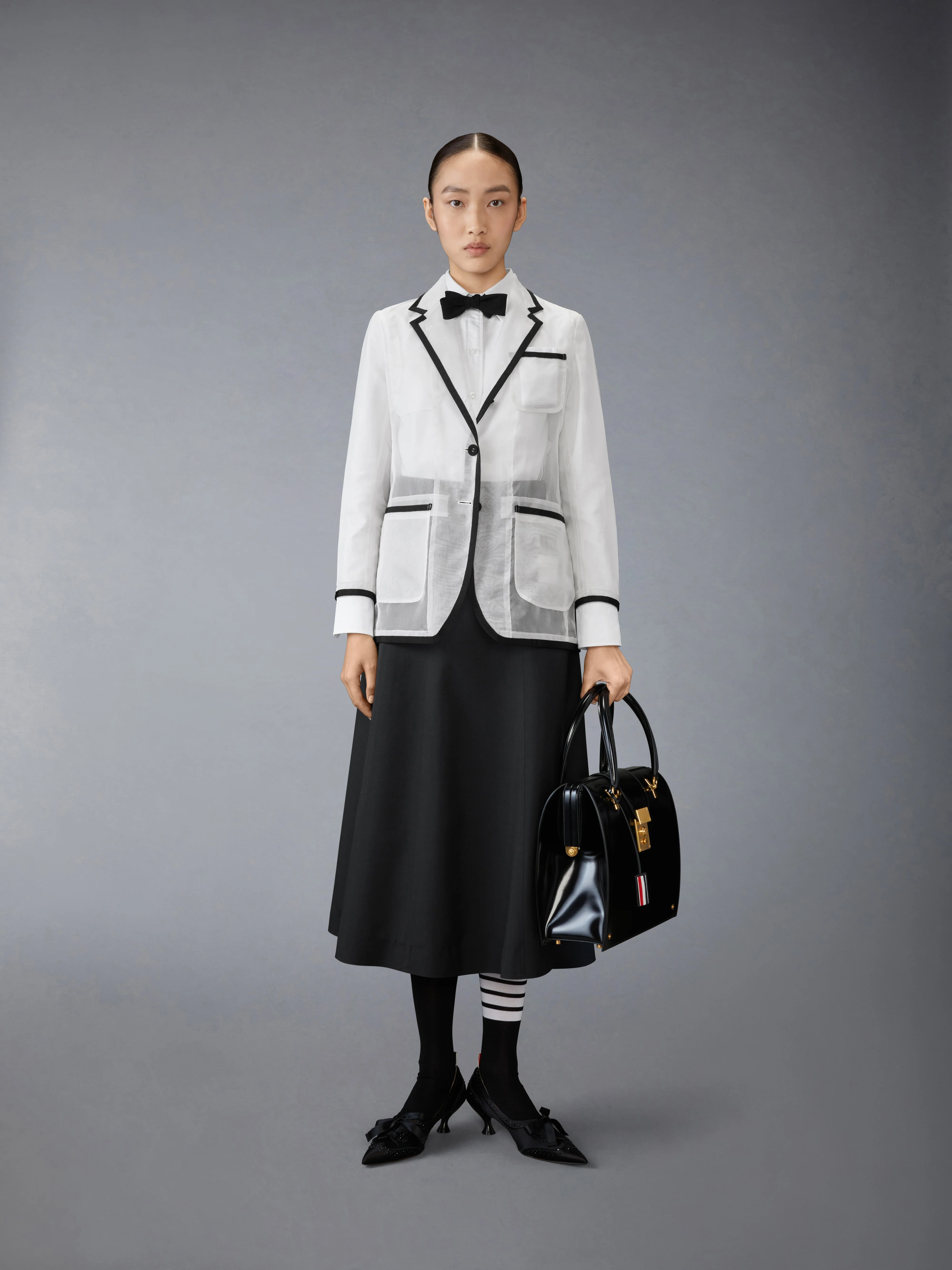 SILK ORGANZA ELONGATED JACKET - Image 3