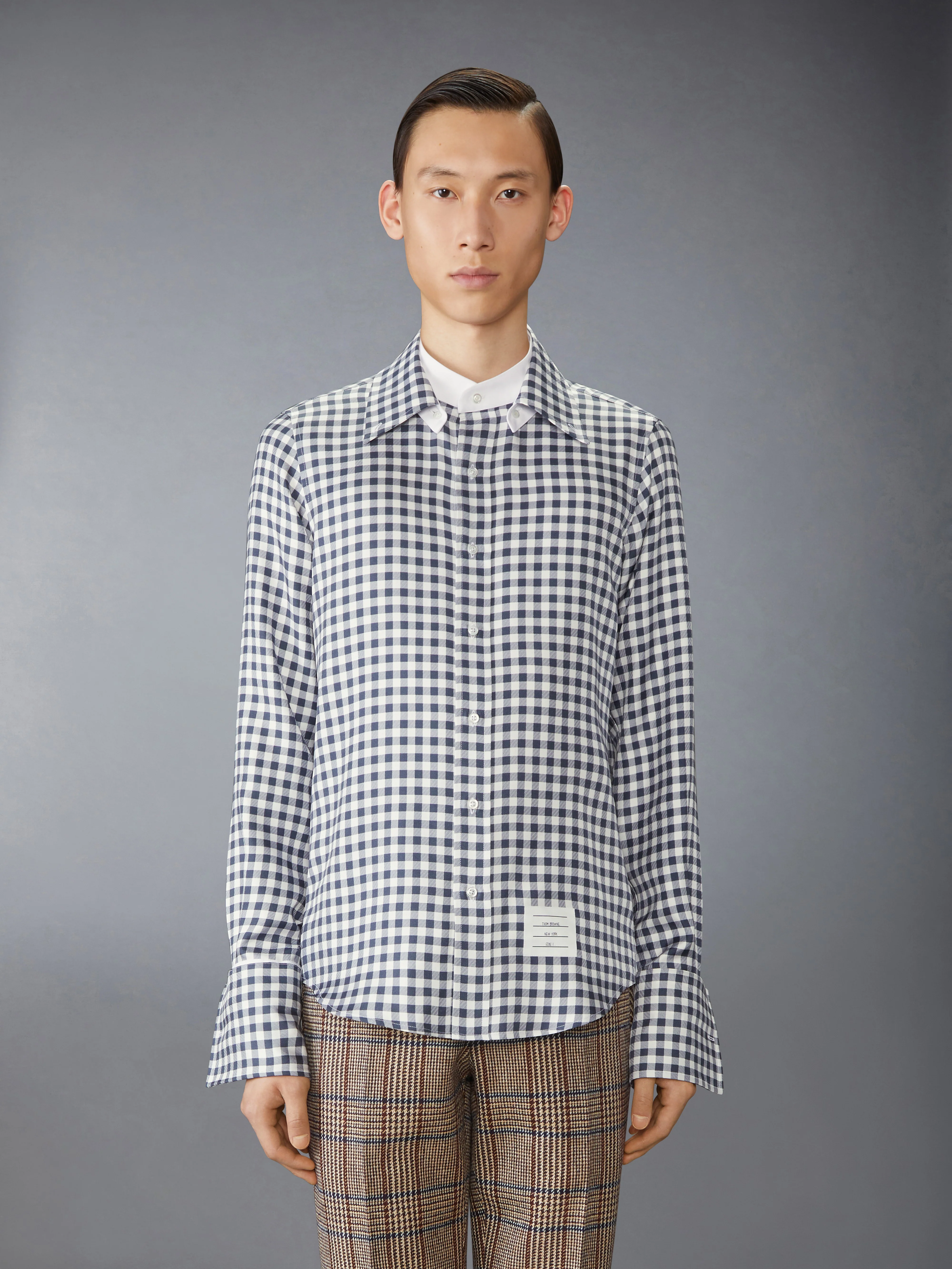 SILK TWILL GINGHAM SHIRT - Image 3