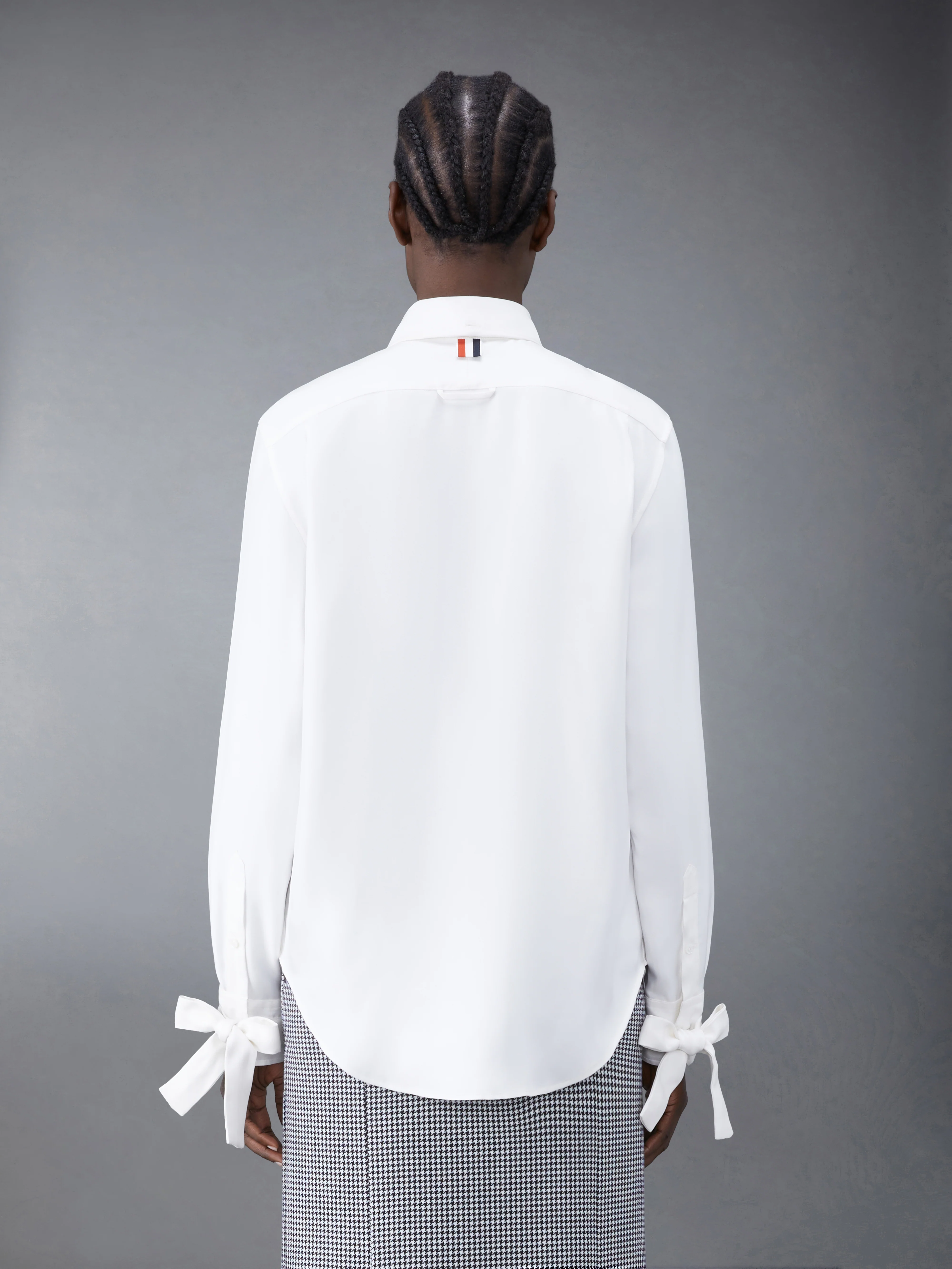 Silk Twill Scarf Cuff Easy Fit Shirt - Image 3