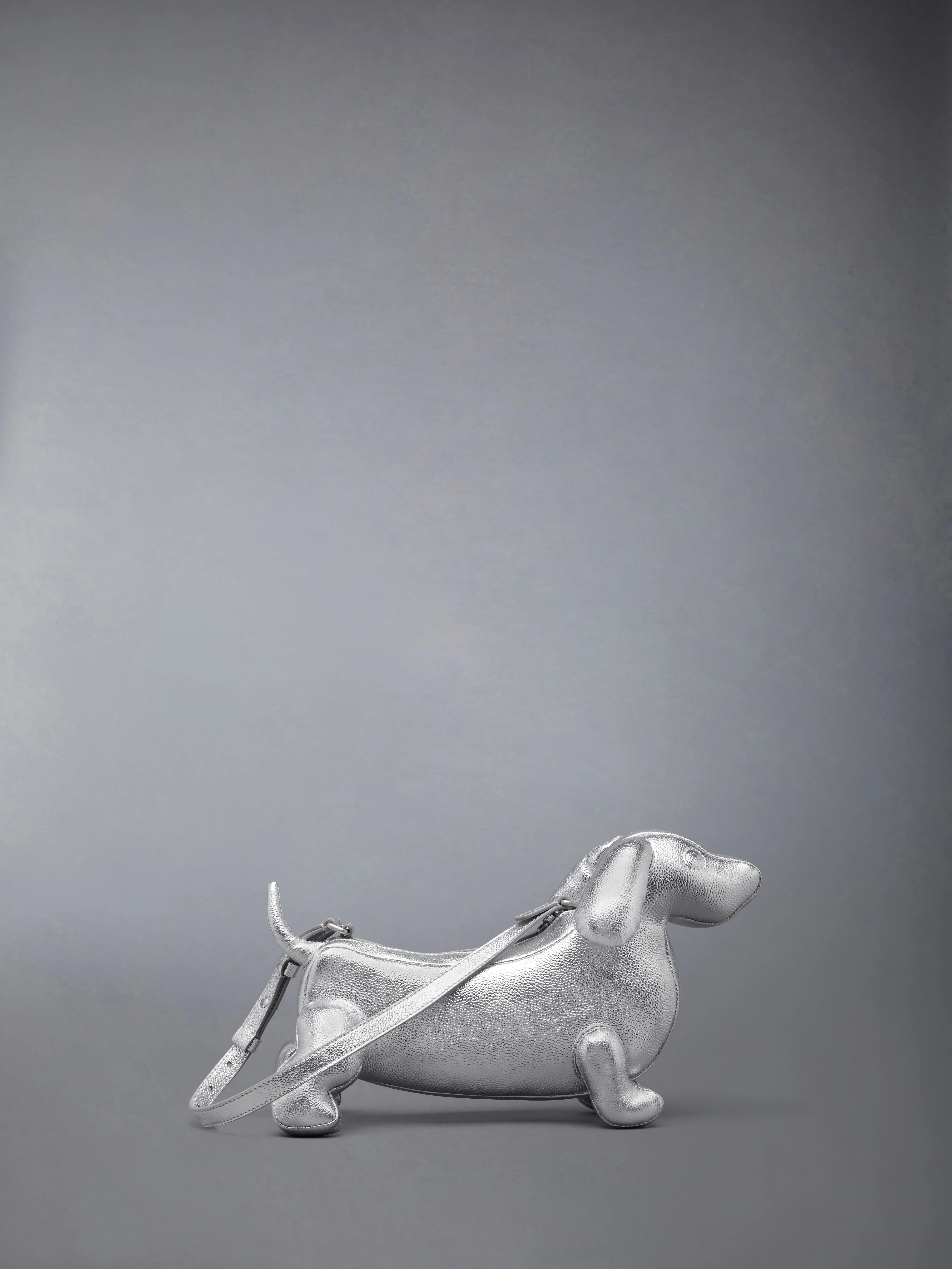 SILVER BABY HECTOR BAG IN PEBBLE GRAIN LEATHER - Image 3