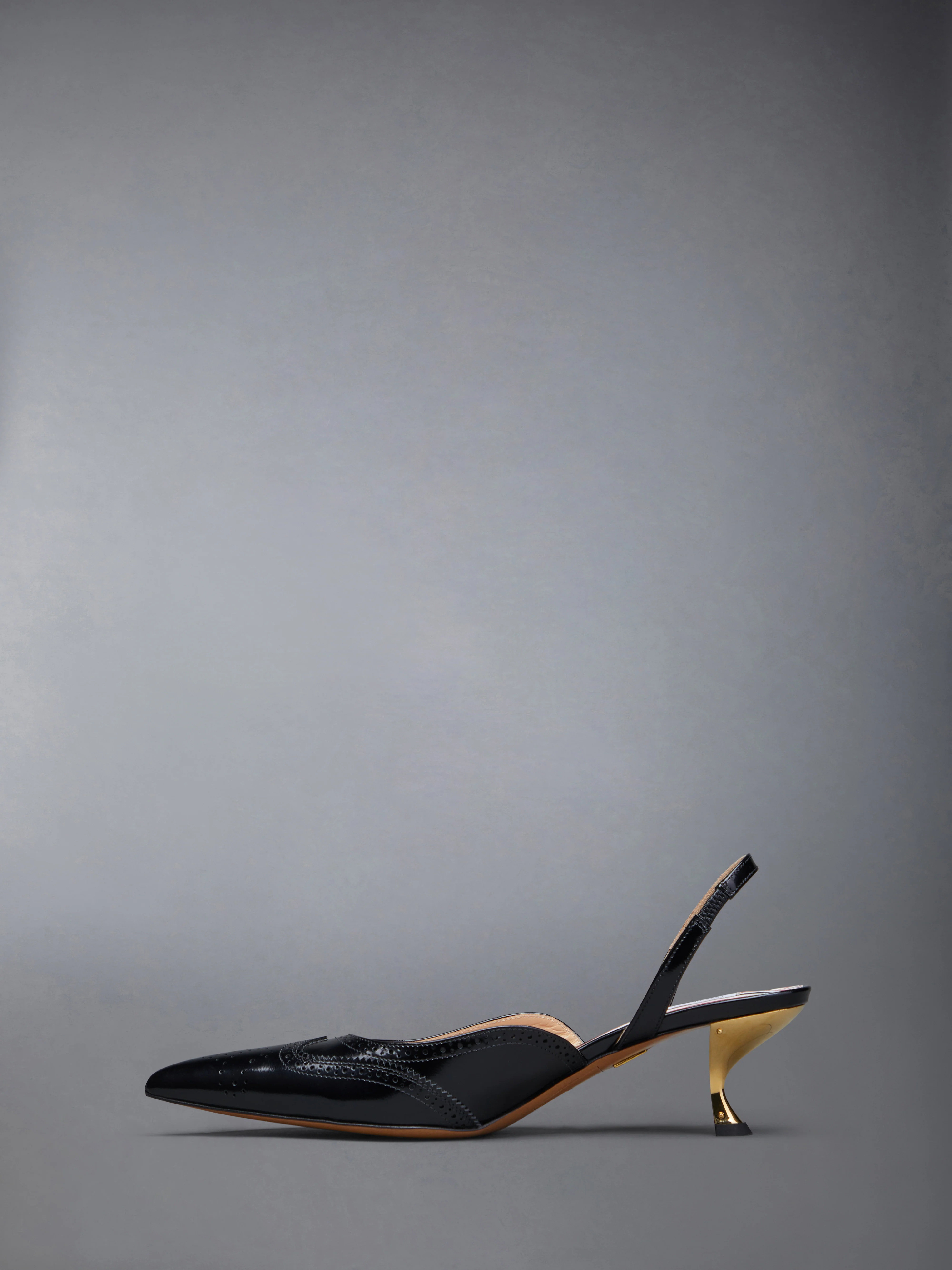 SMOOTH CALF WINGTIP SLINGBACK HEEL 50MM - Image 3