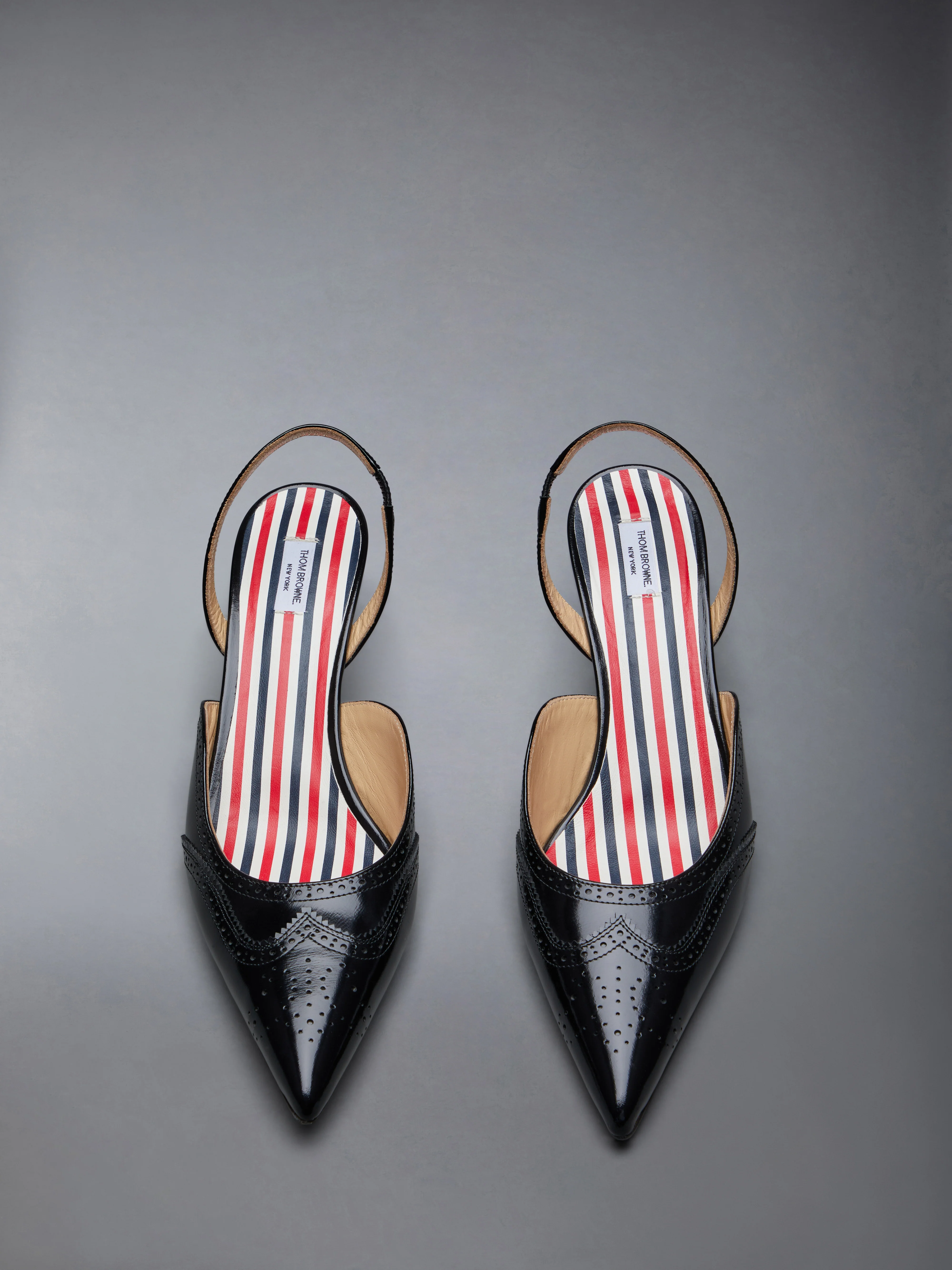 SMOOTH CALF WINGTIP SLINGBACK HEEL 50MM - Image 5