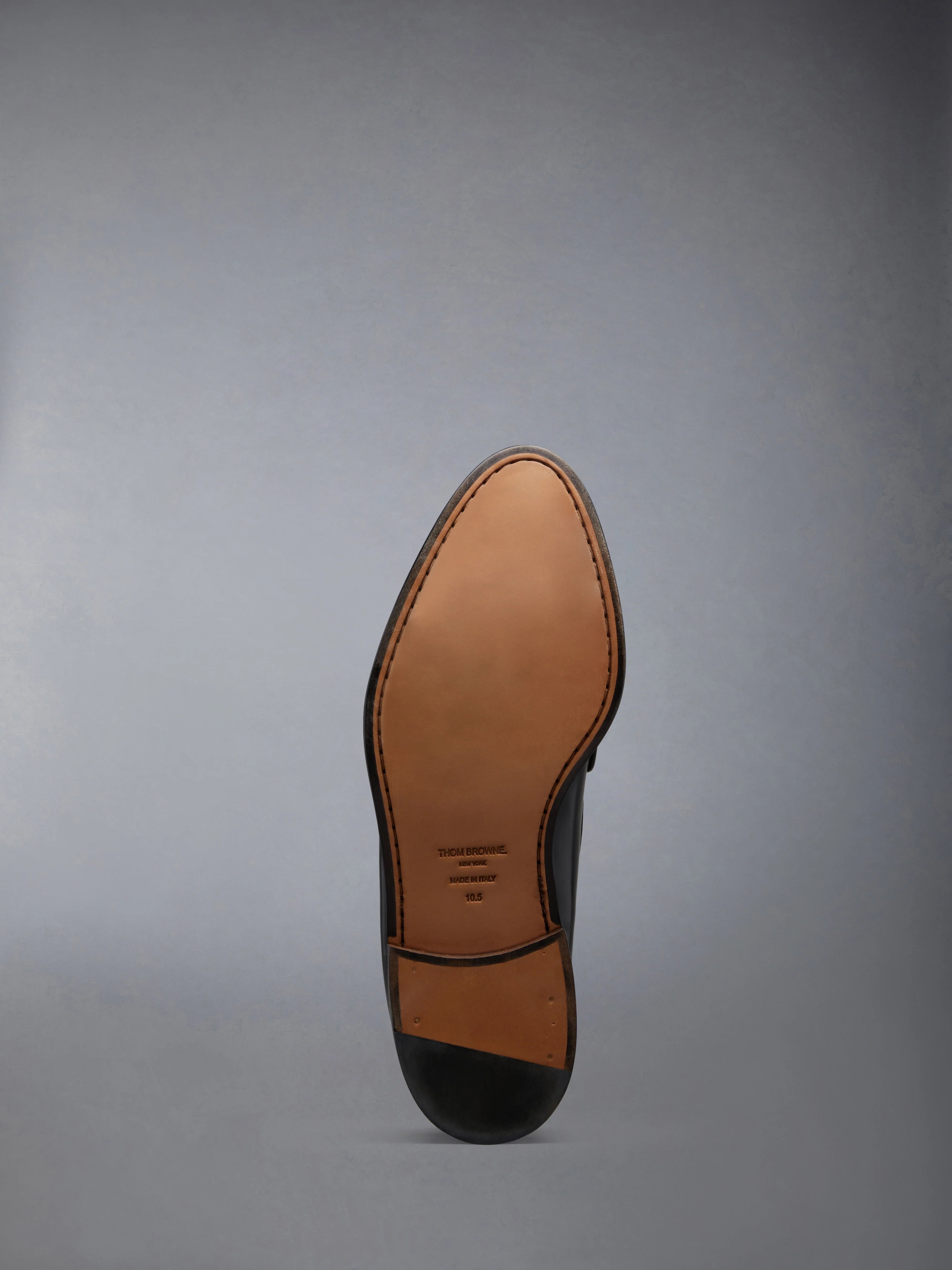 SOFT SPAZZOLATO LEATHER SOLE PLEATED VARSITY LOAFER - Image 6