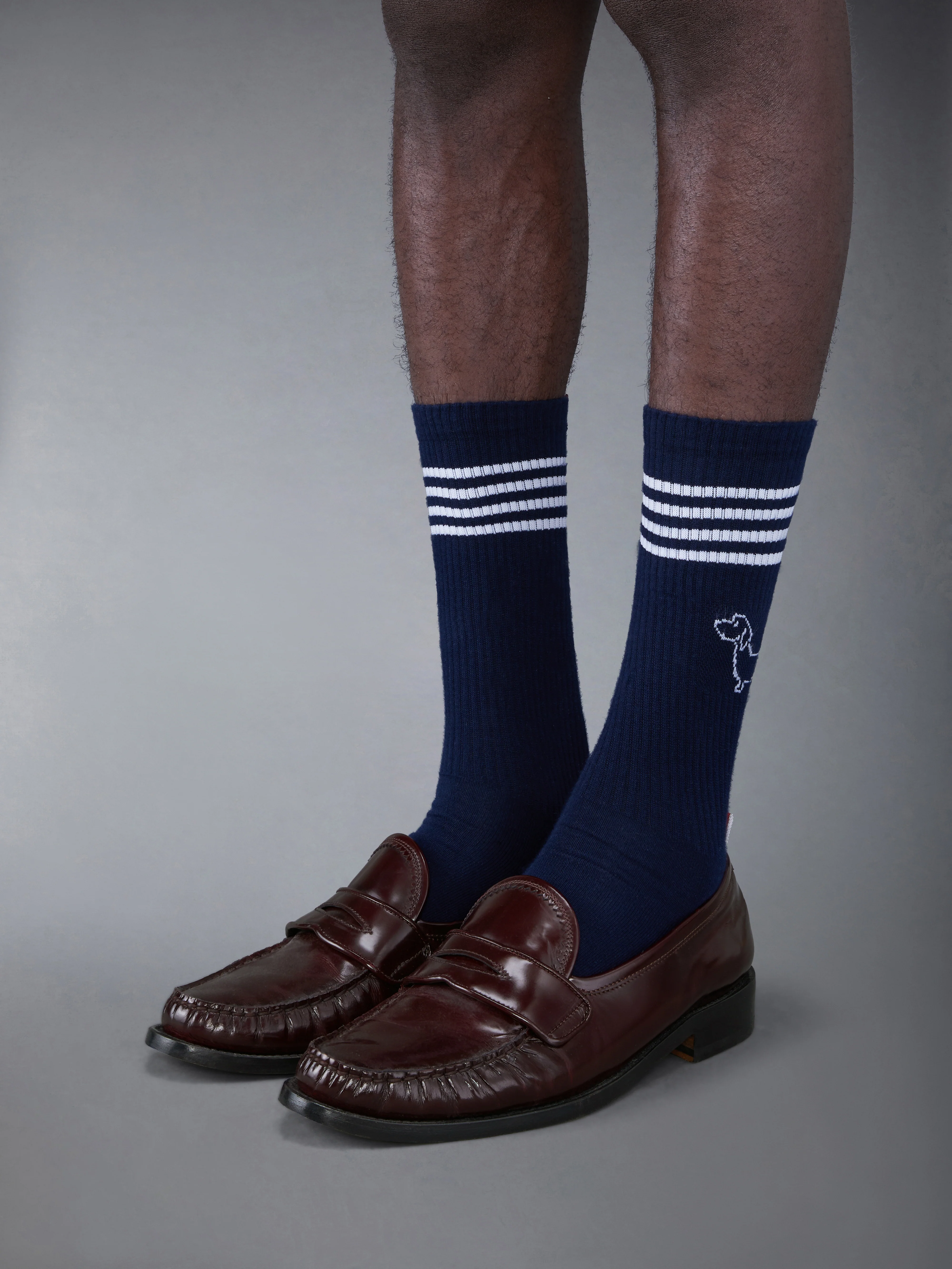 SOFT SPAZZOLATO LEATHER SOLE PLEATED VARSITY LOAFER - Image 4