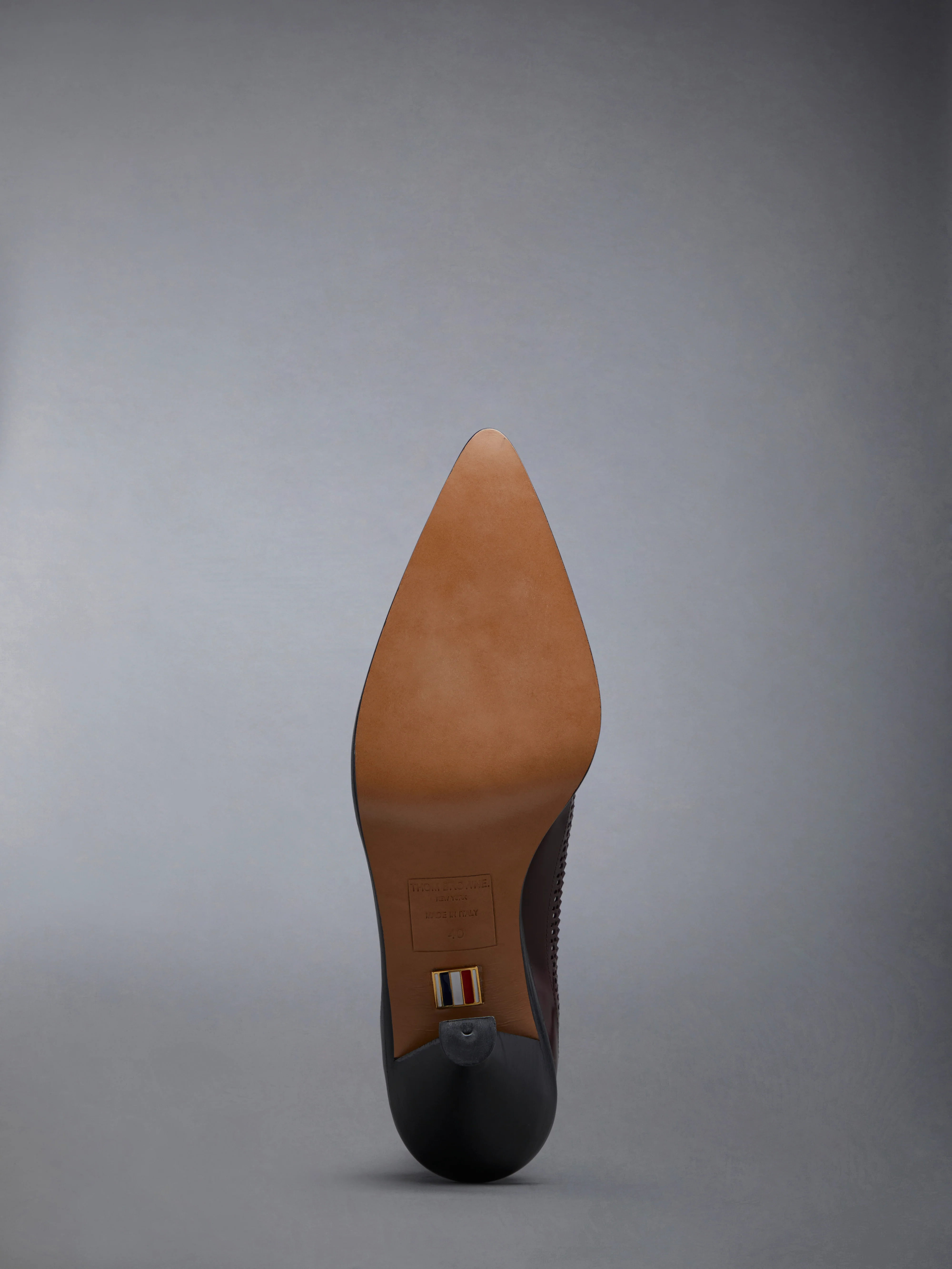 SOFT SPAZZOLATO LONGWING SPECTATOR BROGUE HEEL 75MM - Image 6