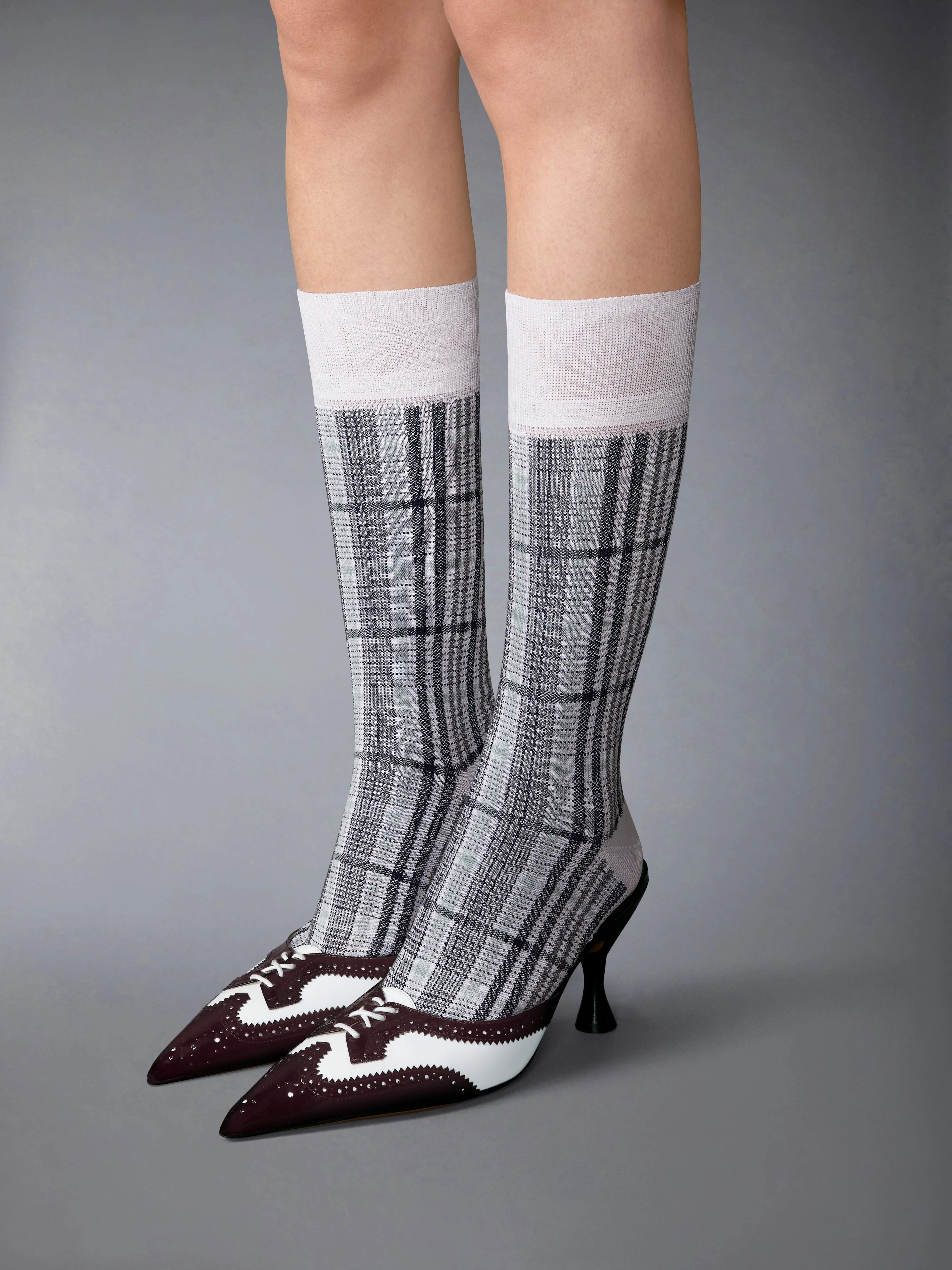 SOFT SPAZZOLATO SHINY CALF HEELED MULE 75MM - Image 4