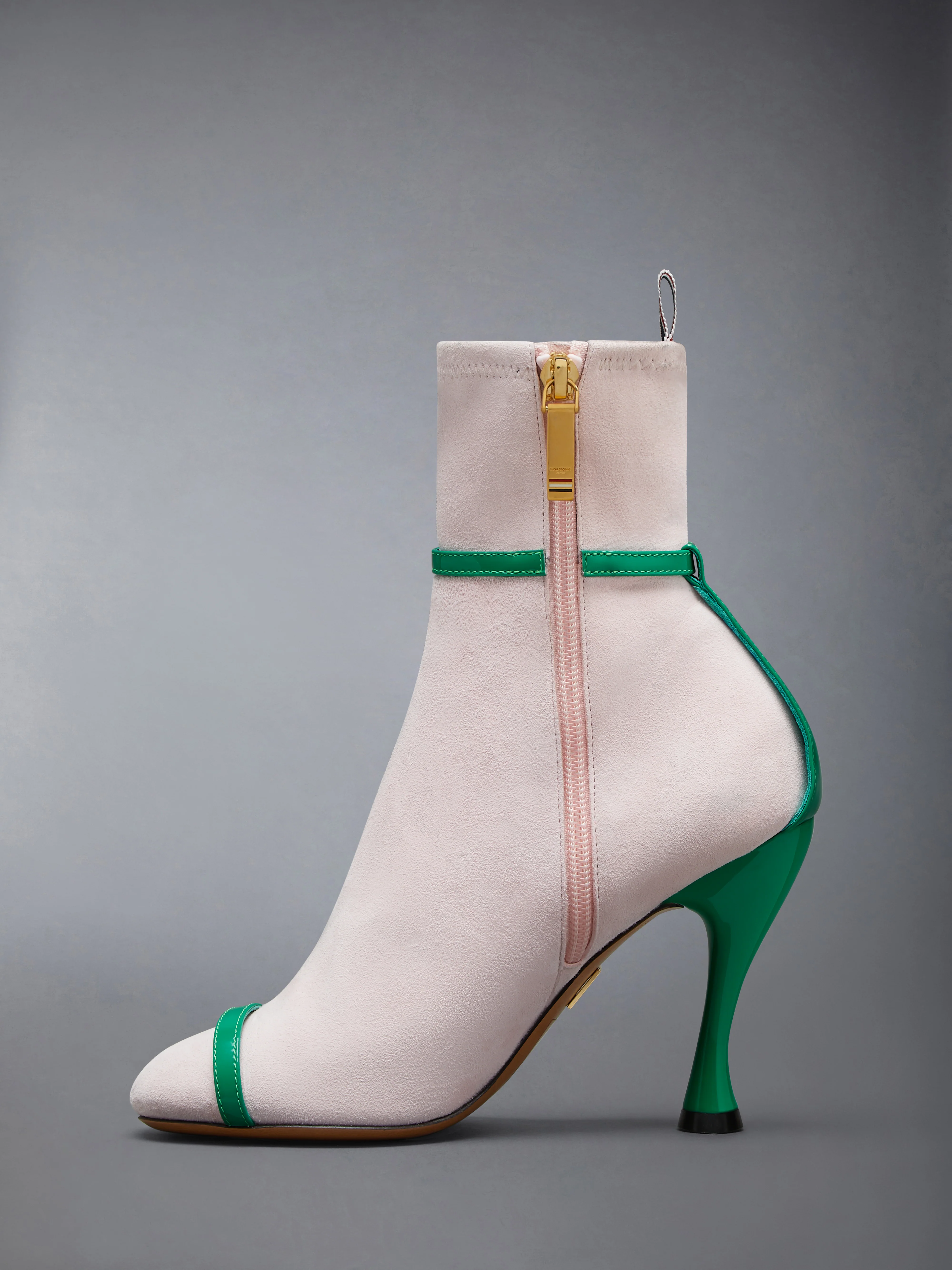 SOFT SUEDE TROMPE L'OEIL 4-BAR ANKLE BOOT 105MM - Image 3