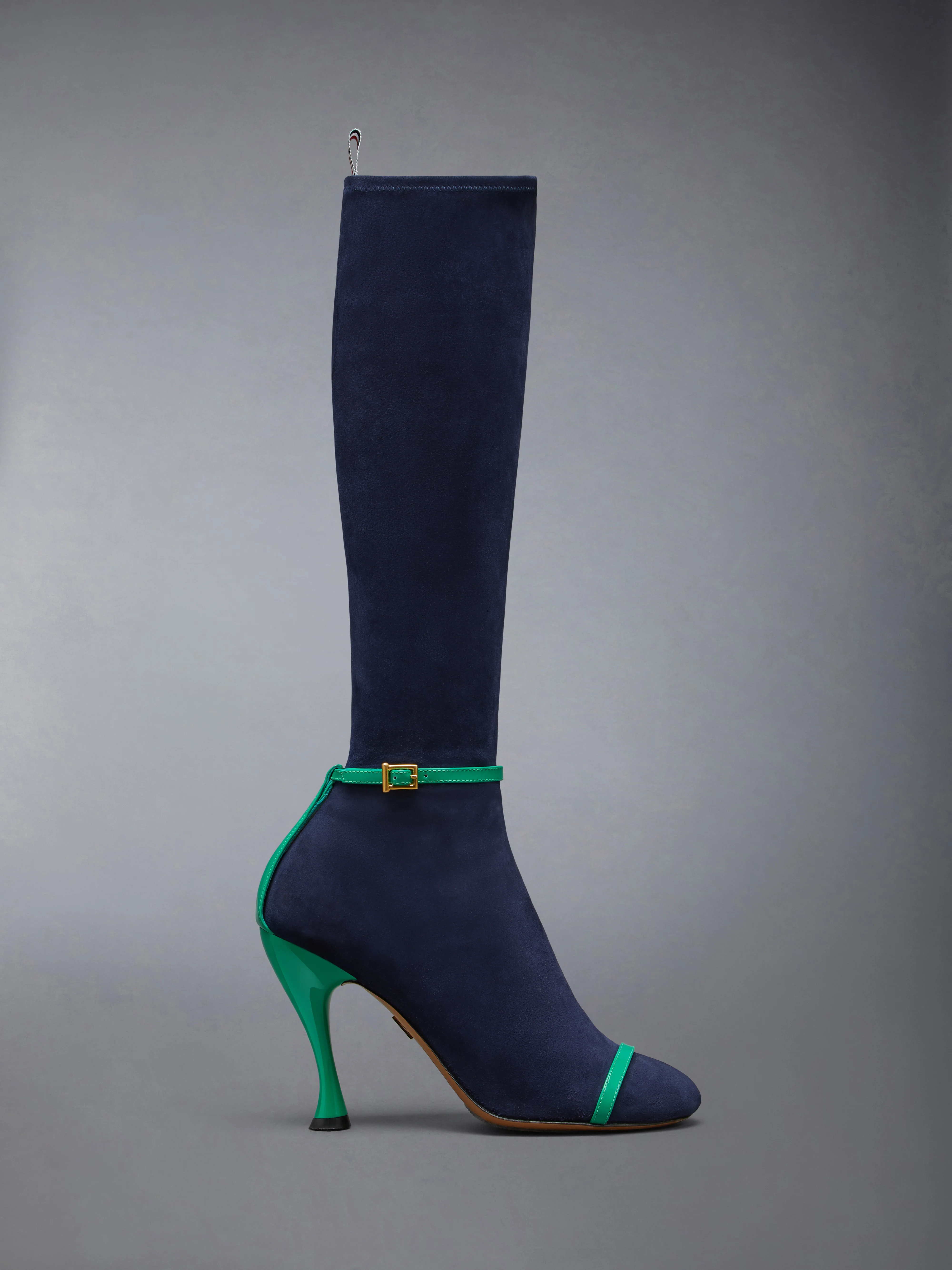 SOFT SUEDE TROMPE L'OEIL 4-BAR SANDAL BOOT 105MM - Image 2