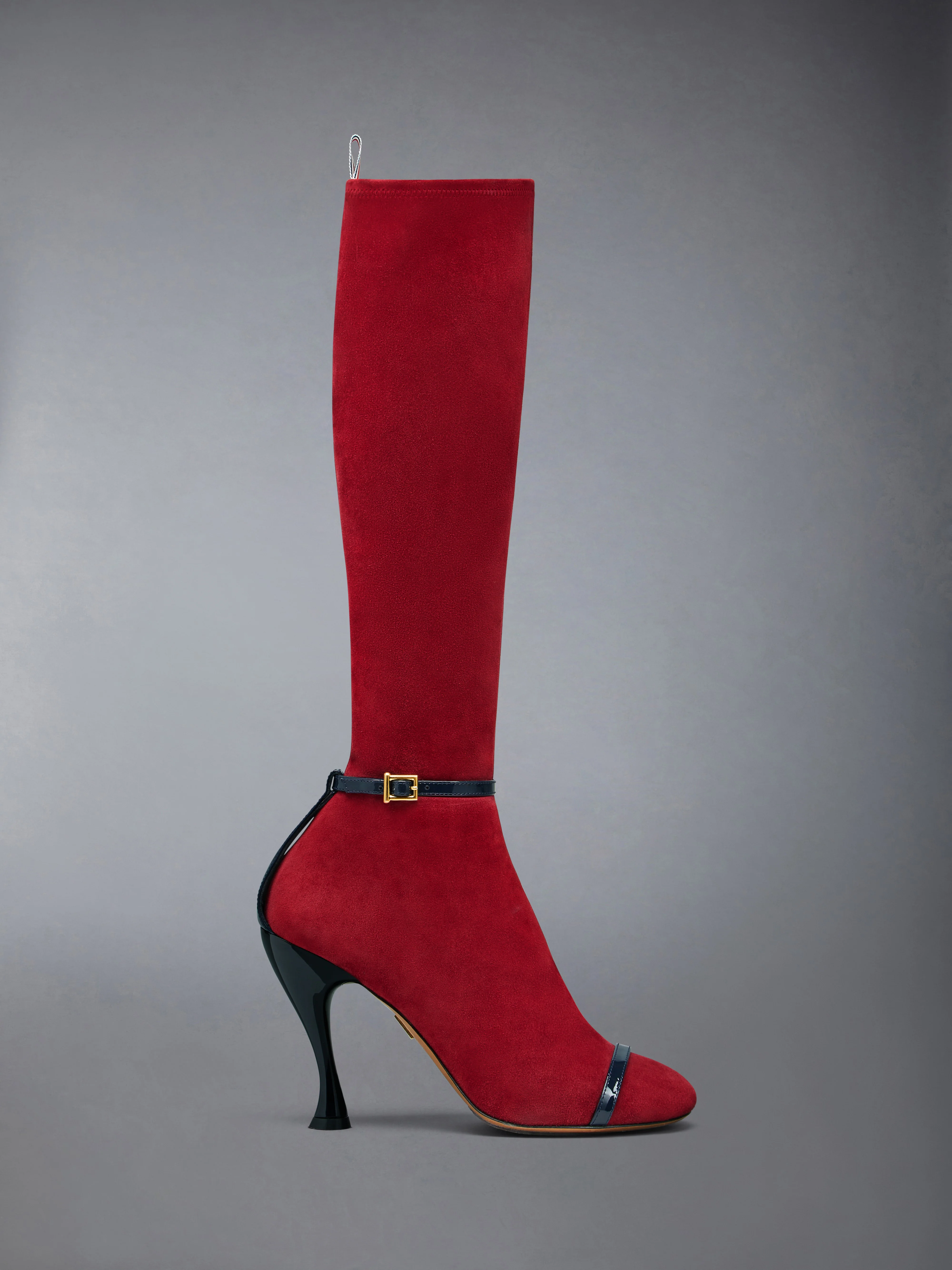 SOFT SUEDE TROMPE L'OEIL 4-BAR SANDAL BOOT 105MM - Image 2