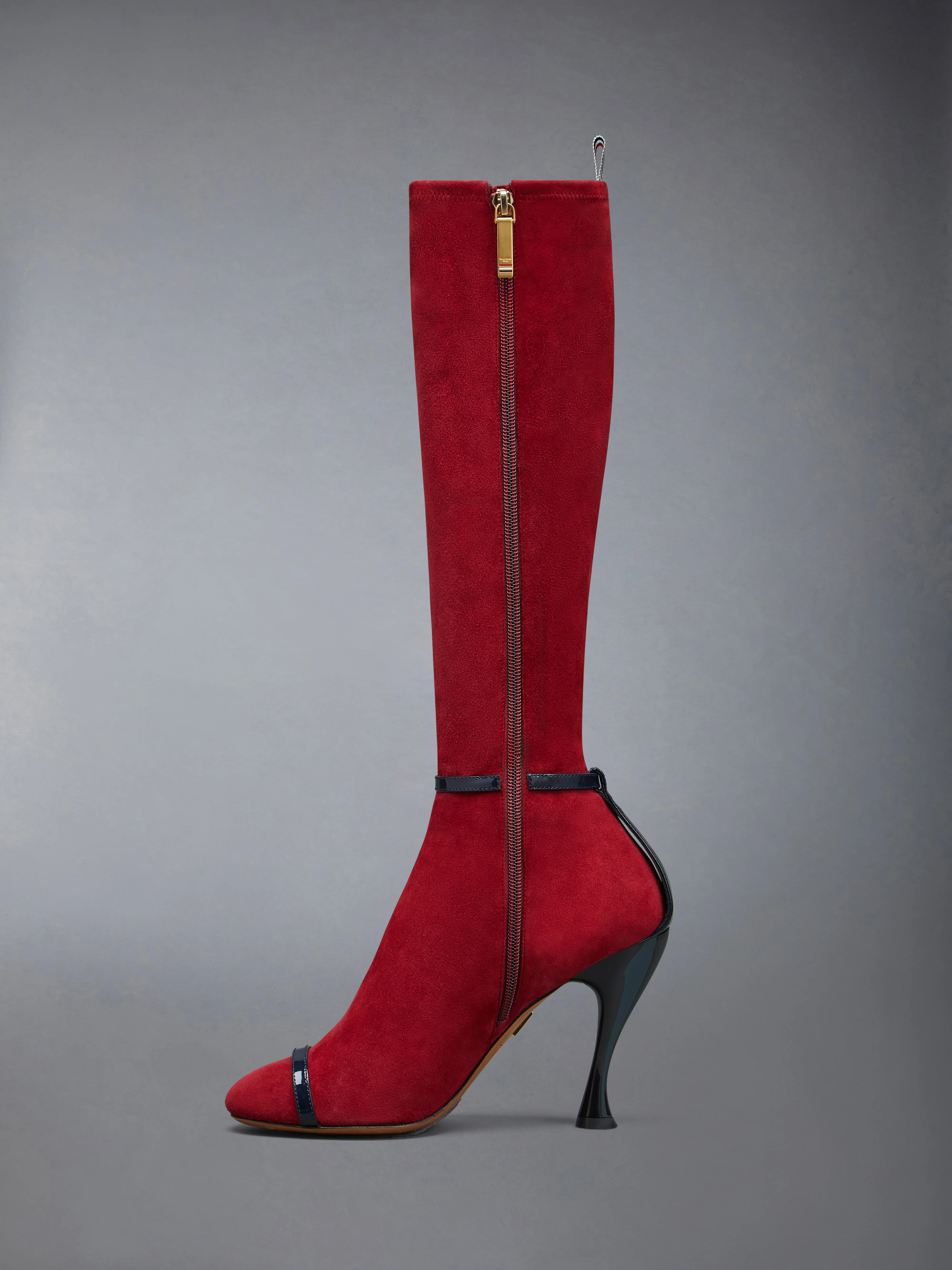 SOFT SUEDE TROMPE L'OEIL 4-BAR SANDAL BOOT 105MM - Image 4