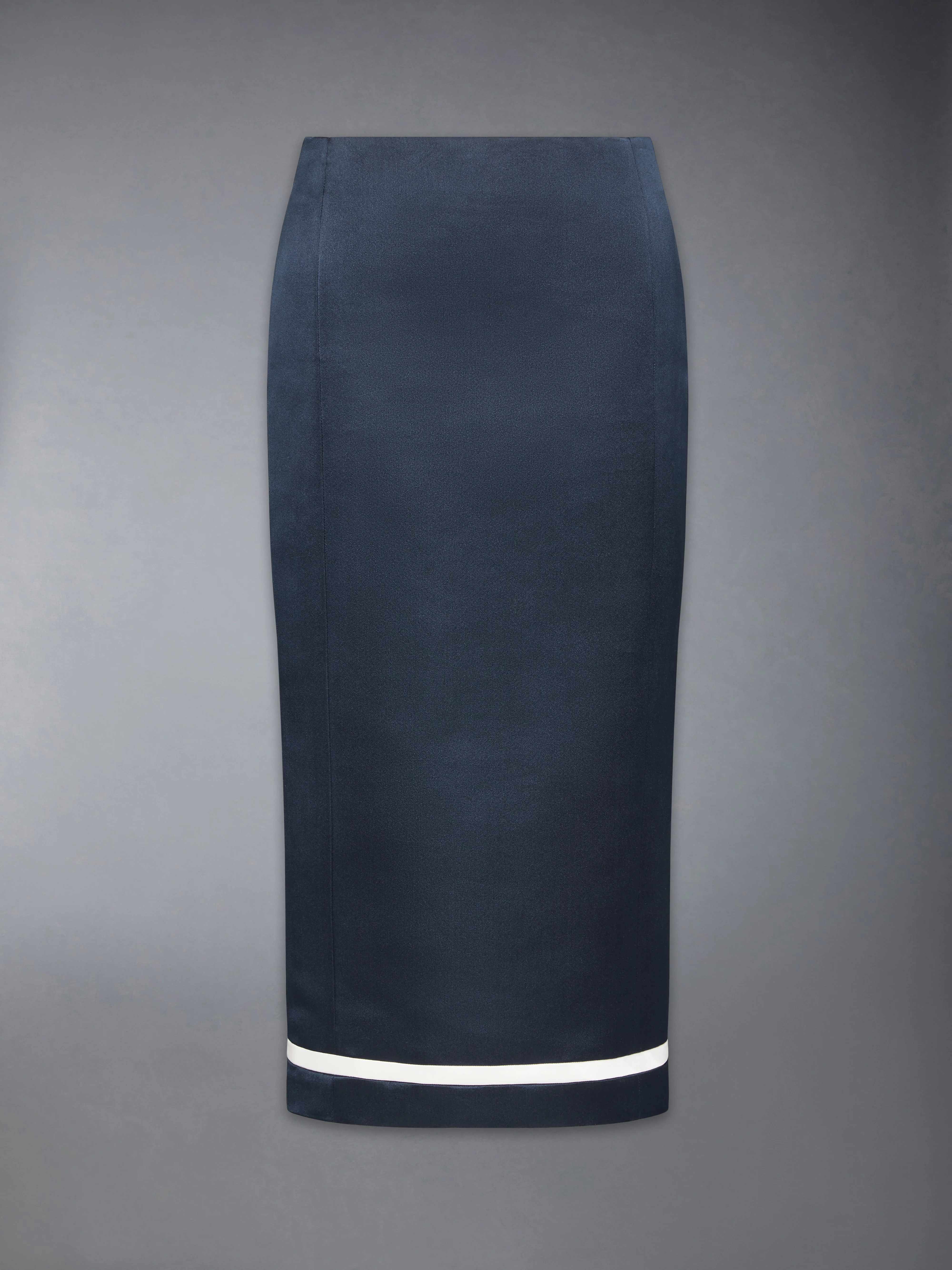 SOLID DOUBLE DUCHESS PENCIL SKIRT - Image 6