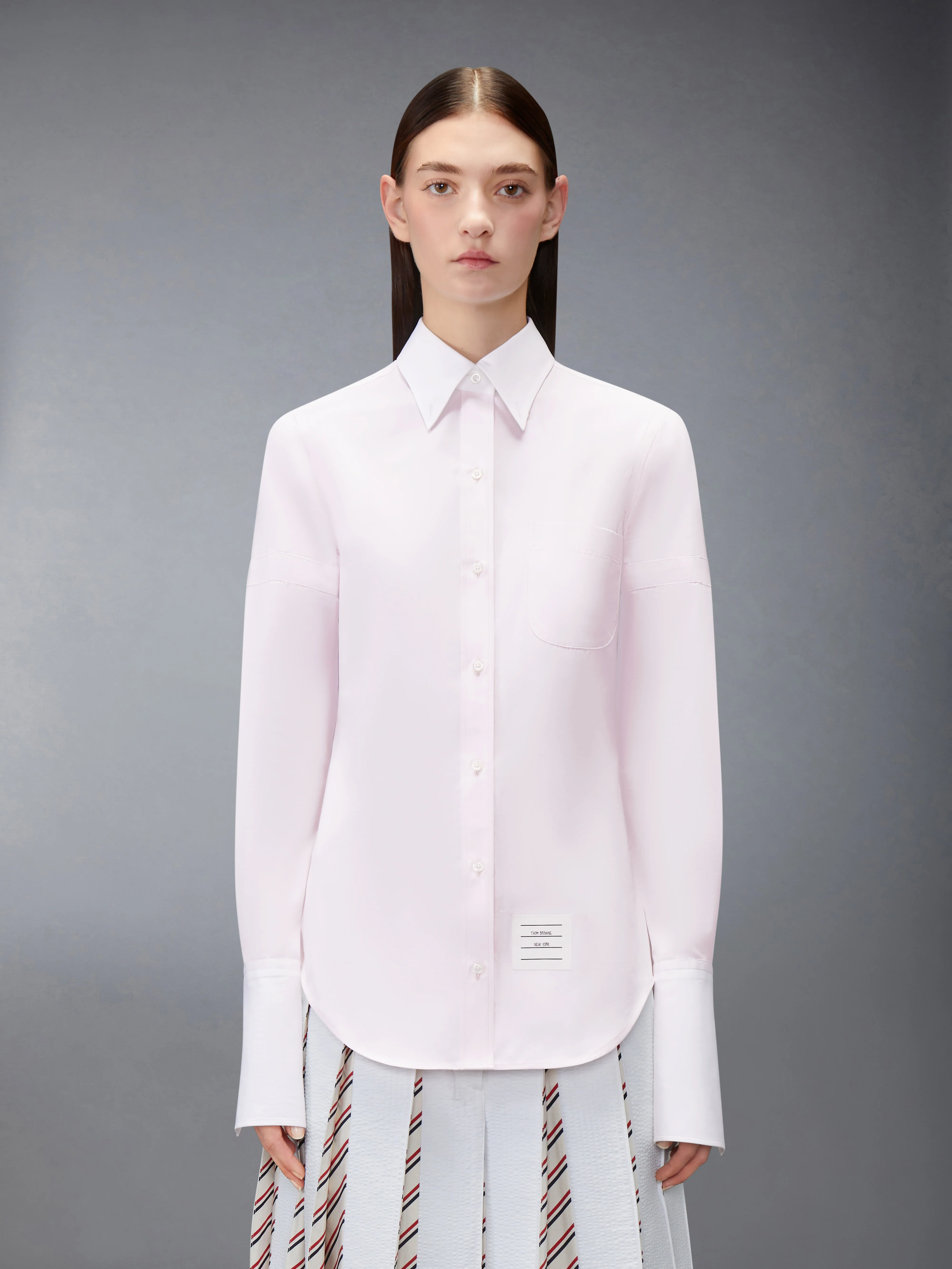 SOLID POPLIN ARMBAND FRENCH CUFF SHIRT - Image 2