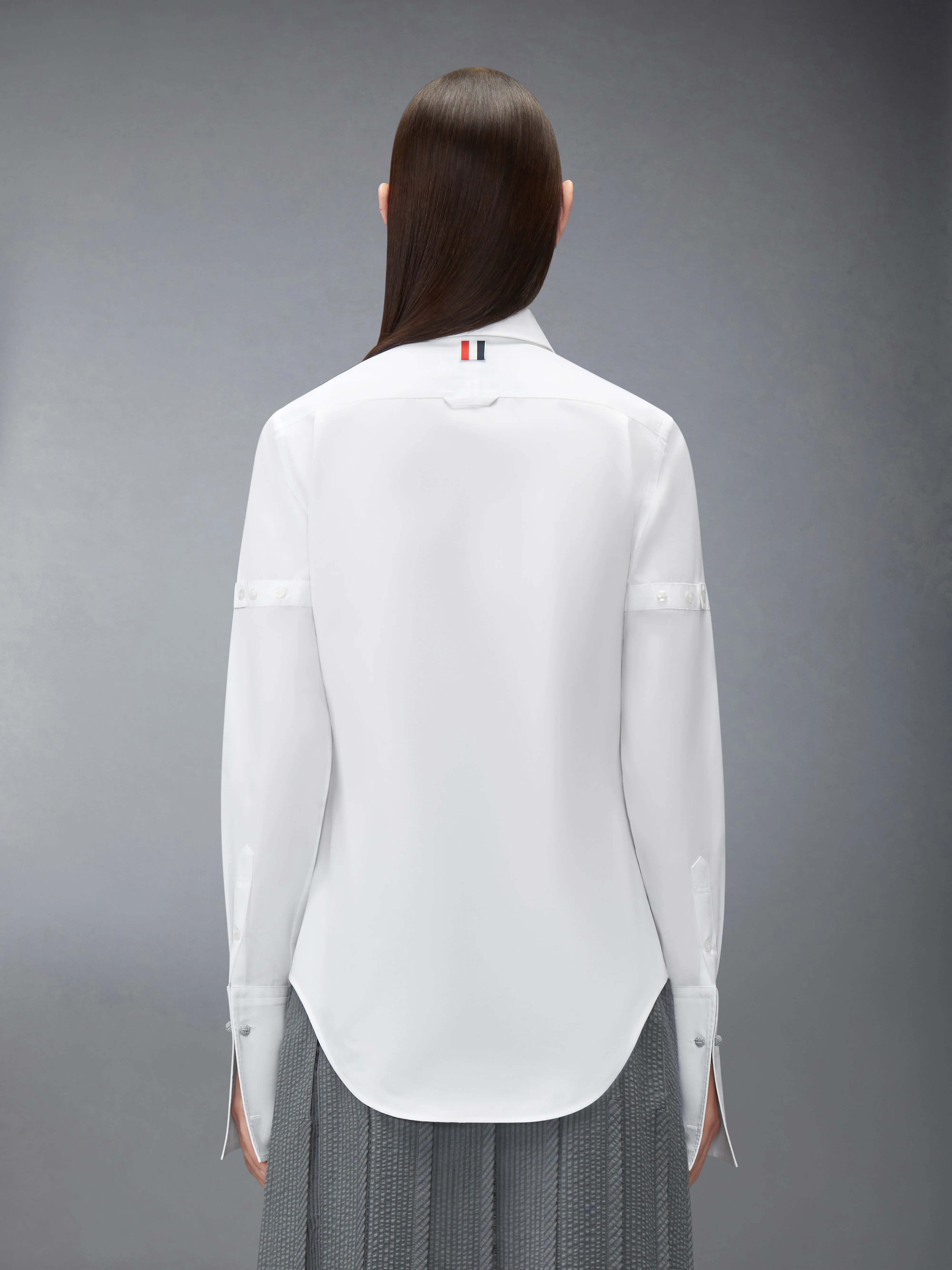 SOLID POPLIN ARMBAND FRENCH CUFF SHIRT - Image 3