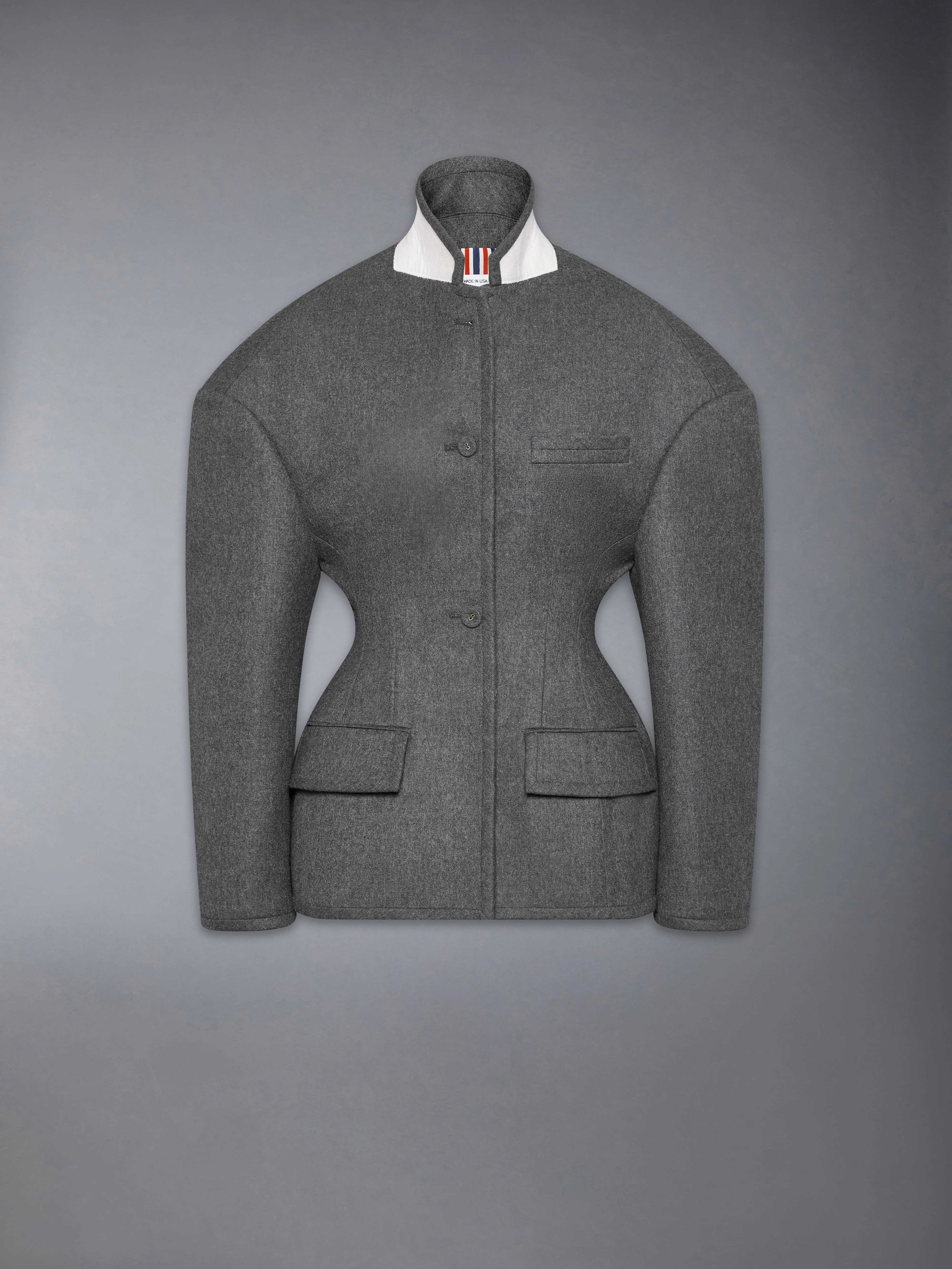 SOLID WOOL FLANNEL COCOON SPORTCOAT - Image 6
