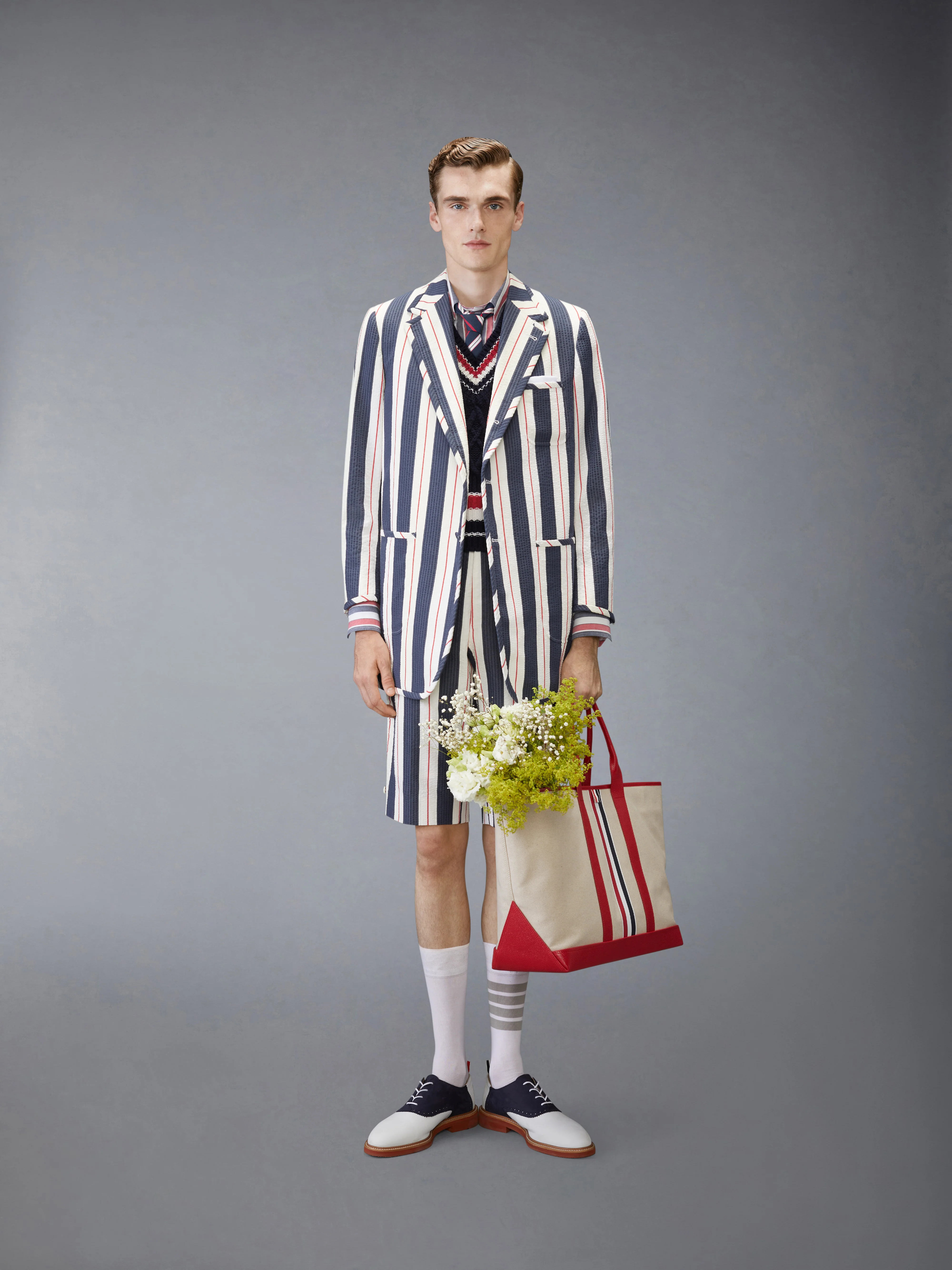 STRIPED SEERSUCKER BACKSTRAP SHORTS - Image 3