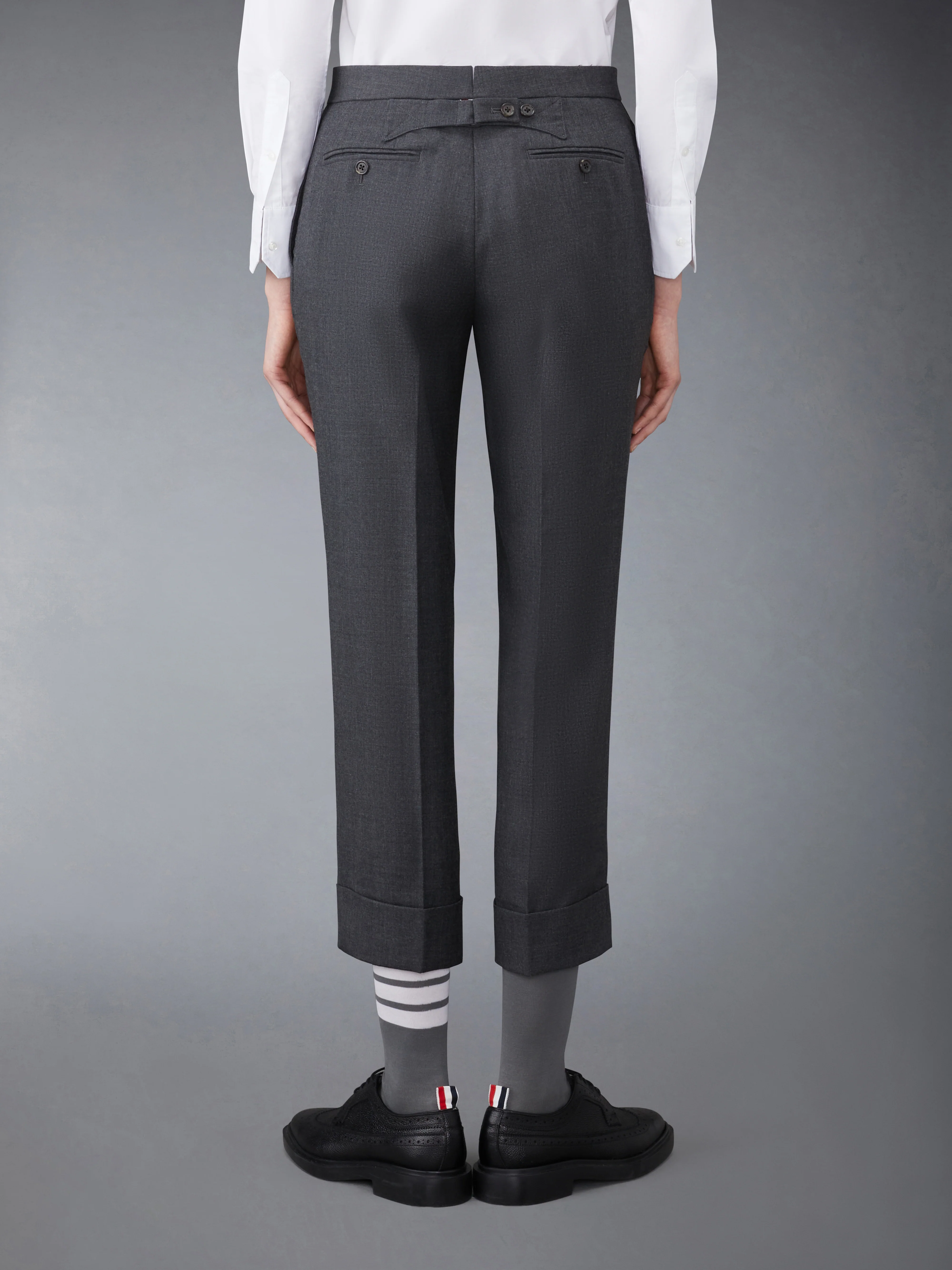 SUPER 120’S TWILL BACKSTRAP TROUSER - Image 2