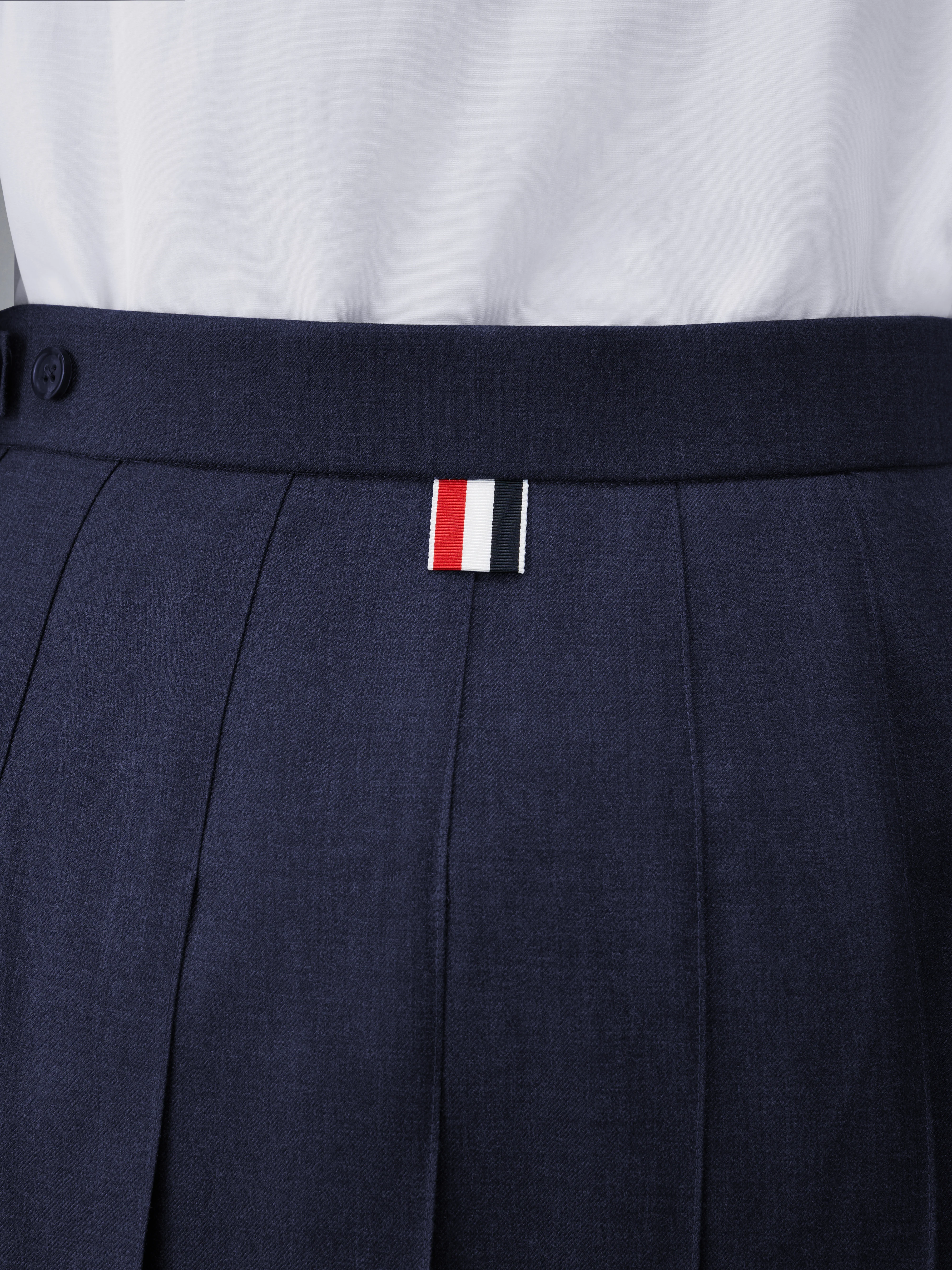 SUPER 120’S TWILL PLEATED MAXI SKIRT - Image 6