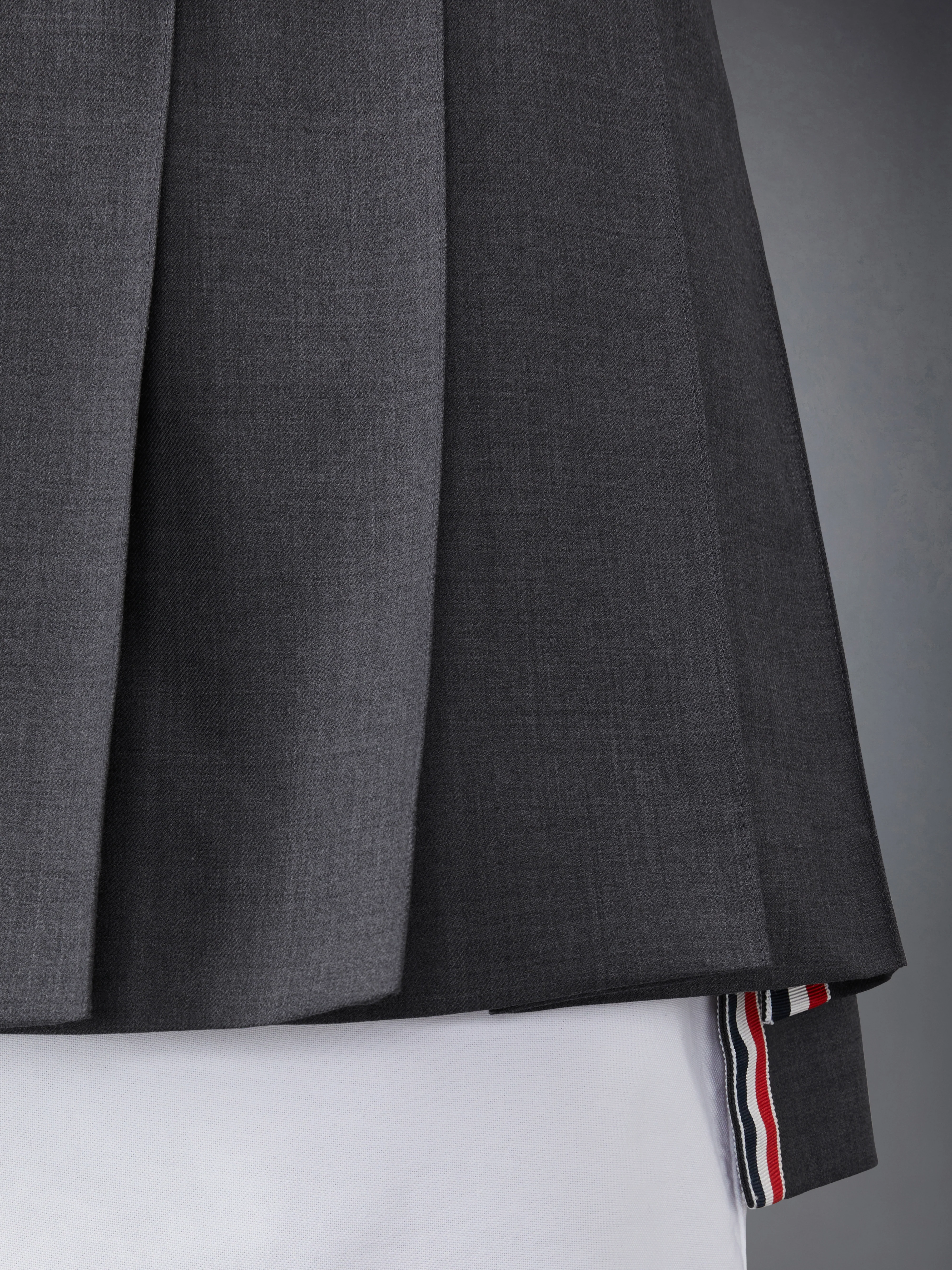 SUPER 120'S TWILL PLEATED MINI SKIRT - Image 5