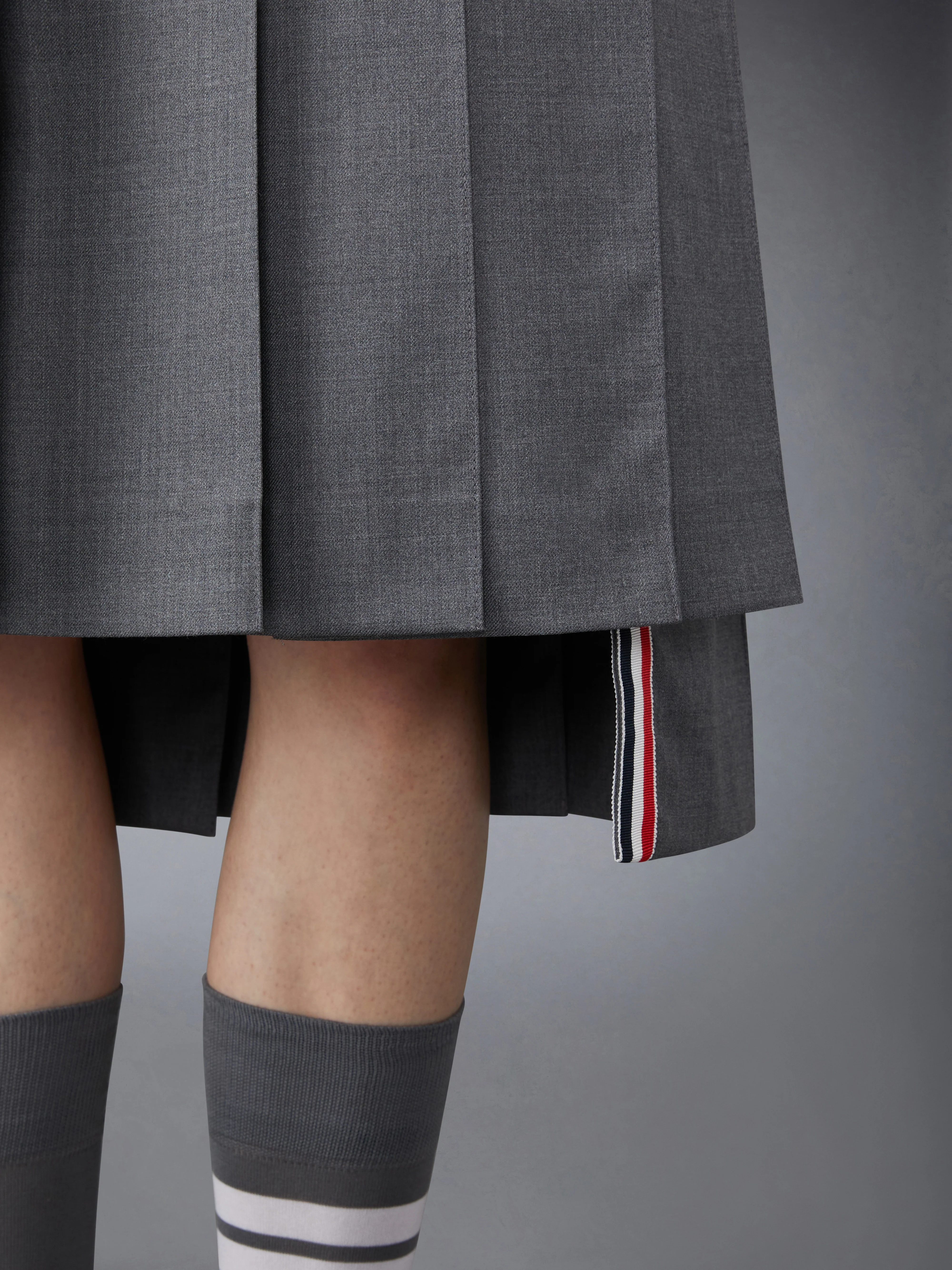 SUPER 120'S TWILL PLEATED SKIRT - Image 5