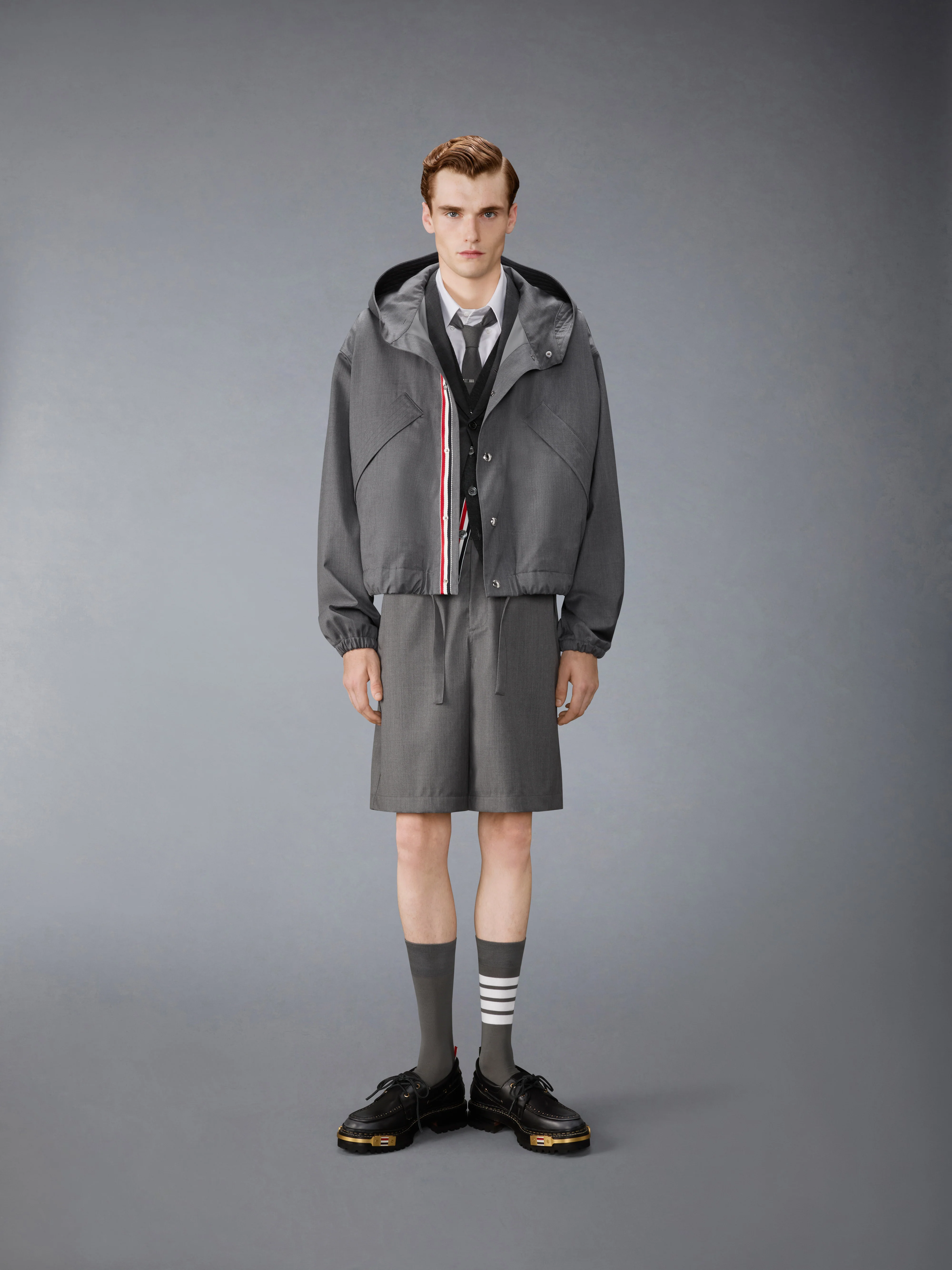 TECH WOOL TWILL 2-LAYER CROPPED PARKA - Image 3