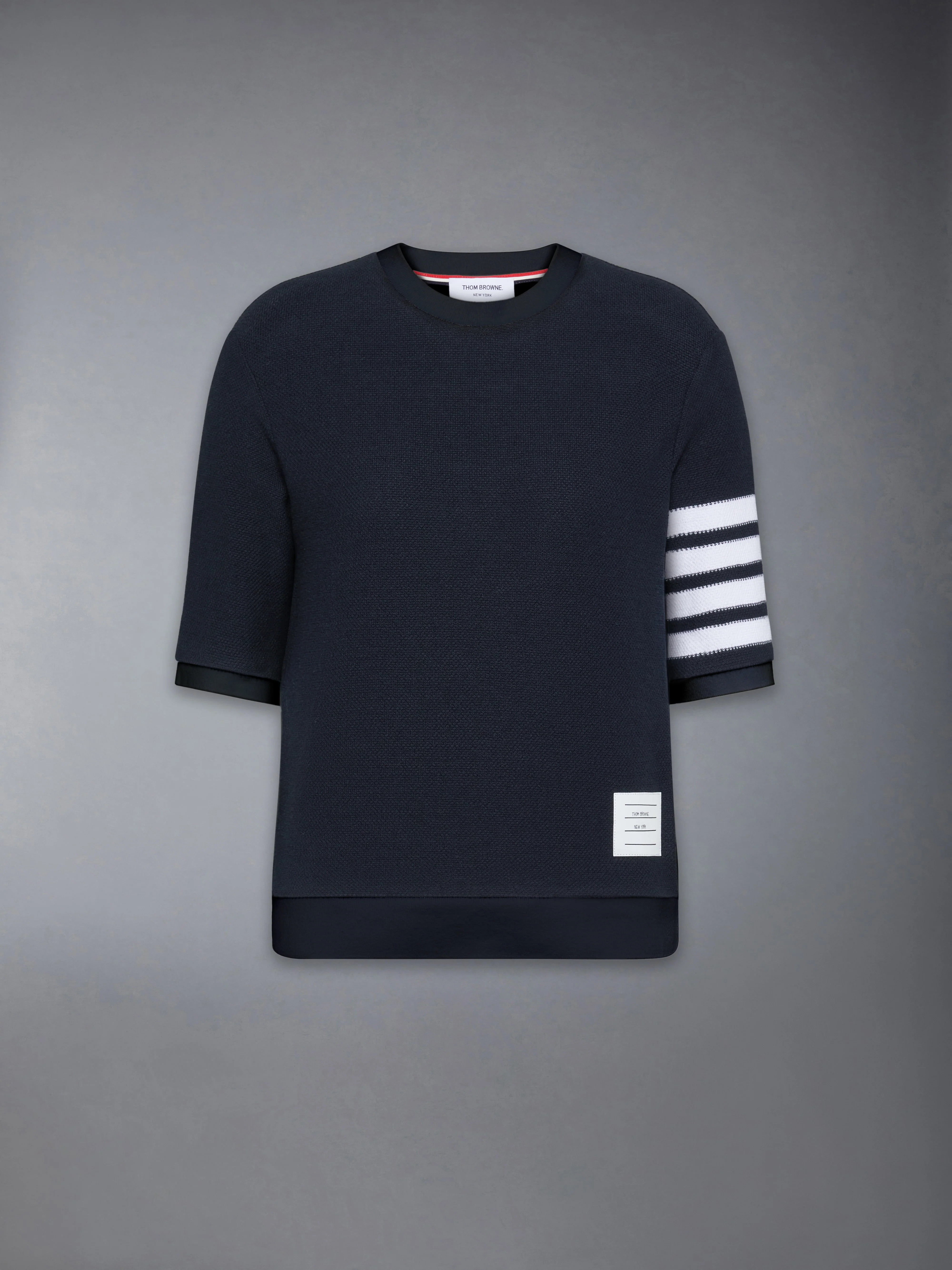 TEXTURED COTTON PIQUE 4-BAR TEE - Image 6