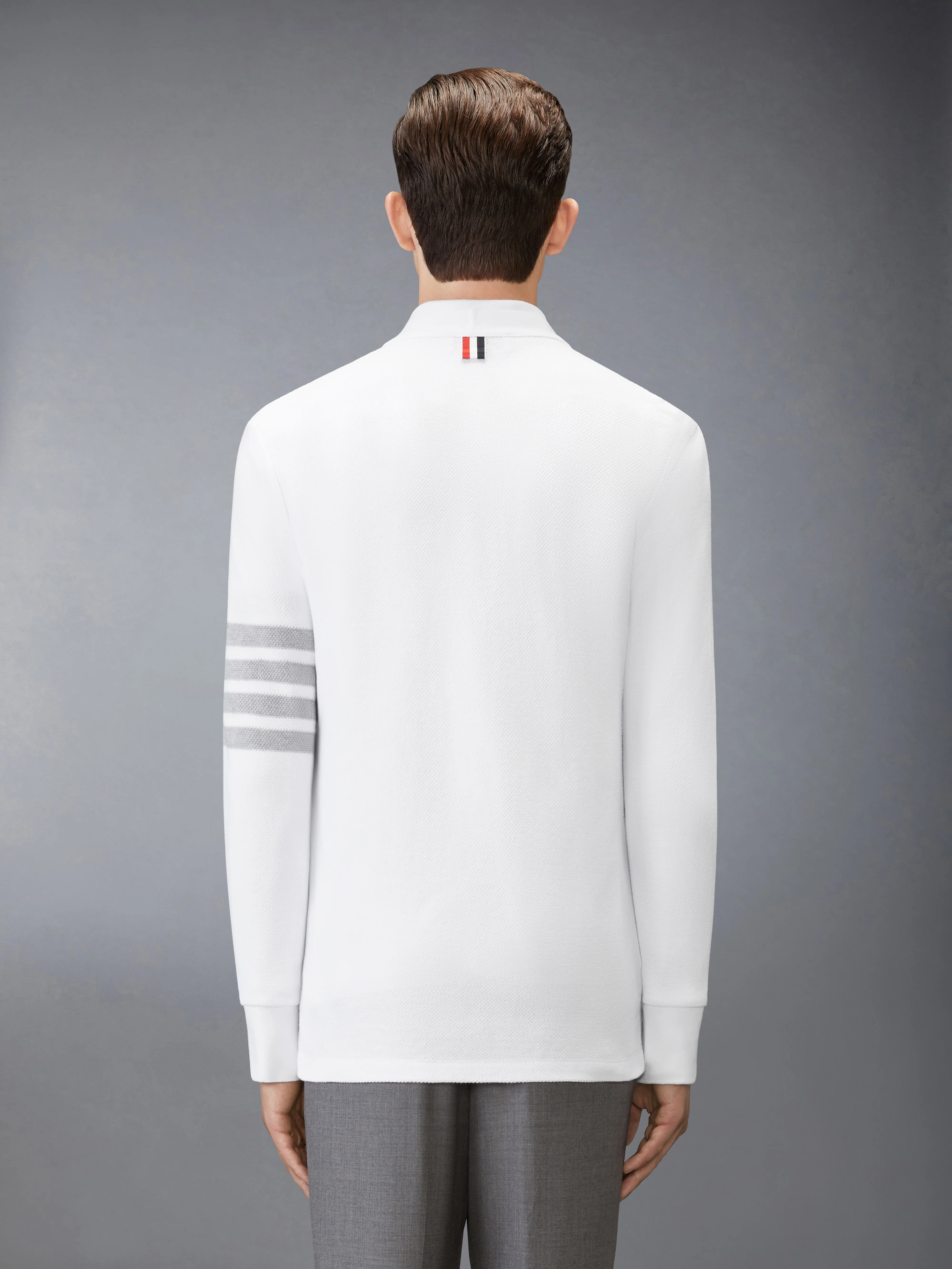 TEXTURED PIQUE 4-BAR CARDIGAN - Image 2