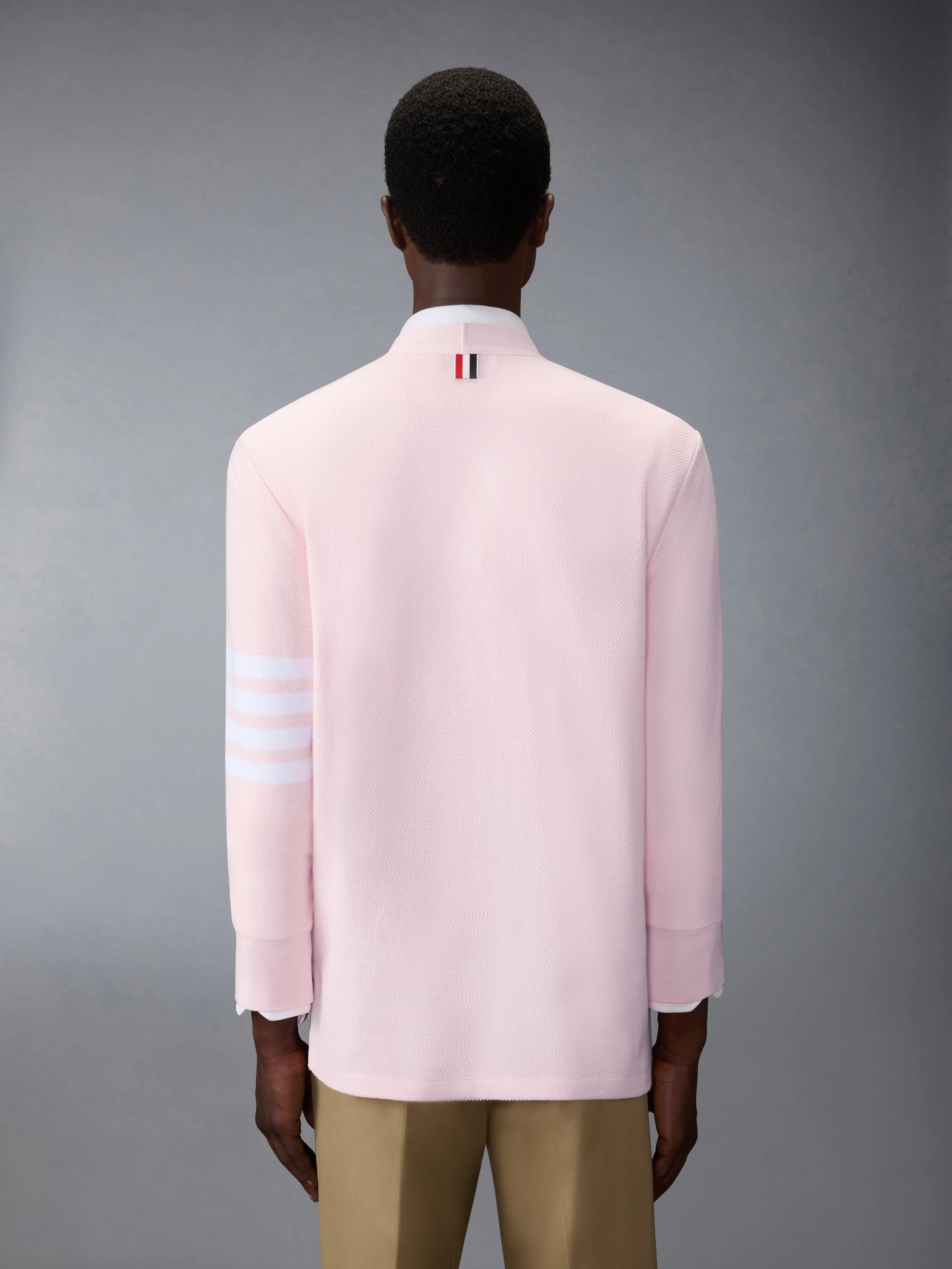 TEXTURED PIQUE 4-BAR CARDIGAN - Image 2