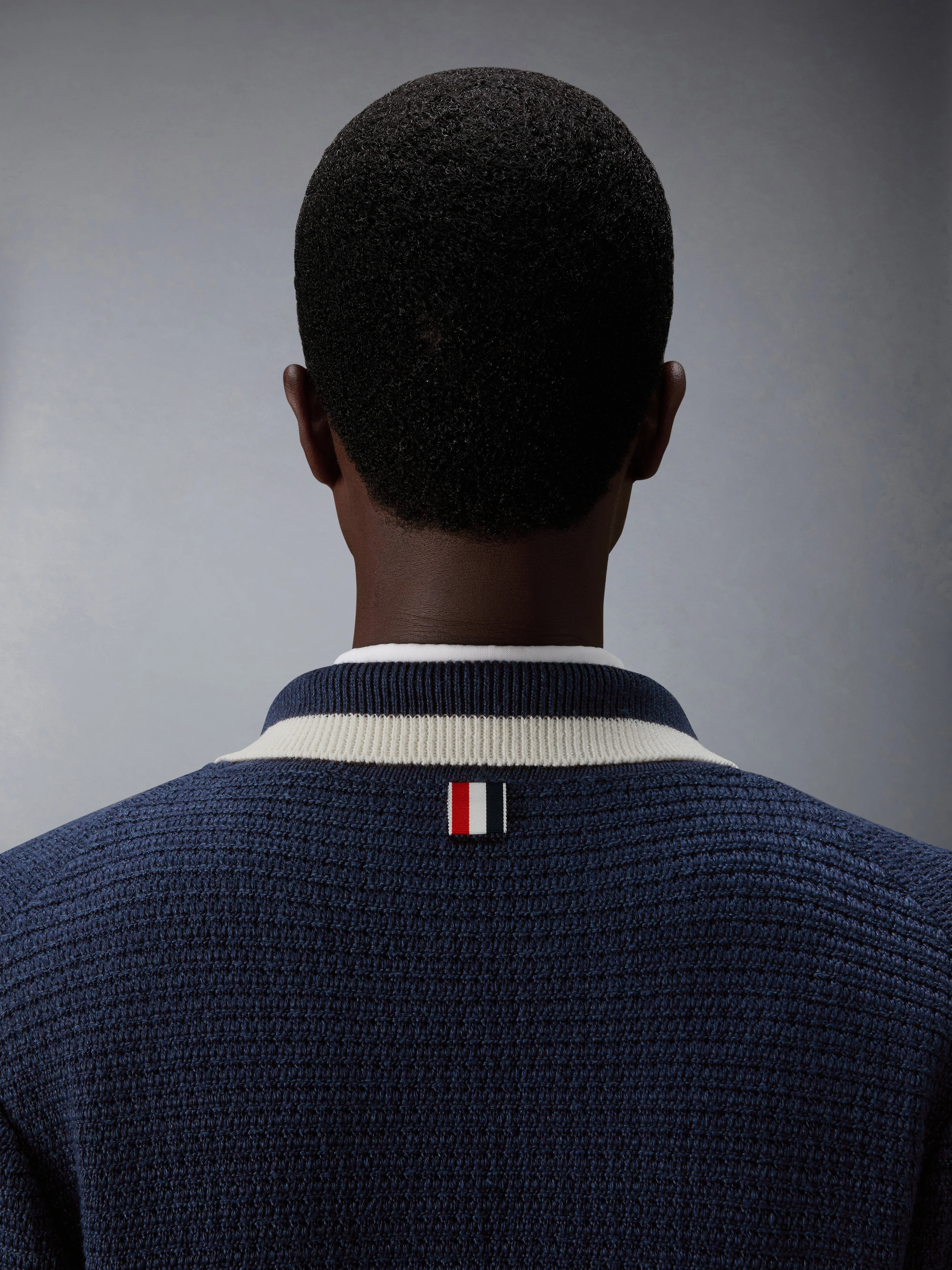 TEXTURED STITCH LINEN 4-BAR CARDIGAN JACKET - Image 4