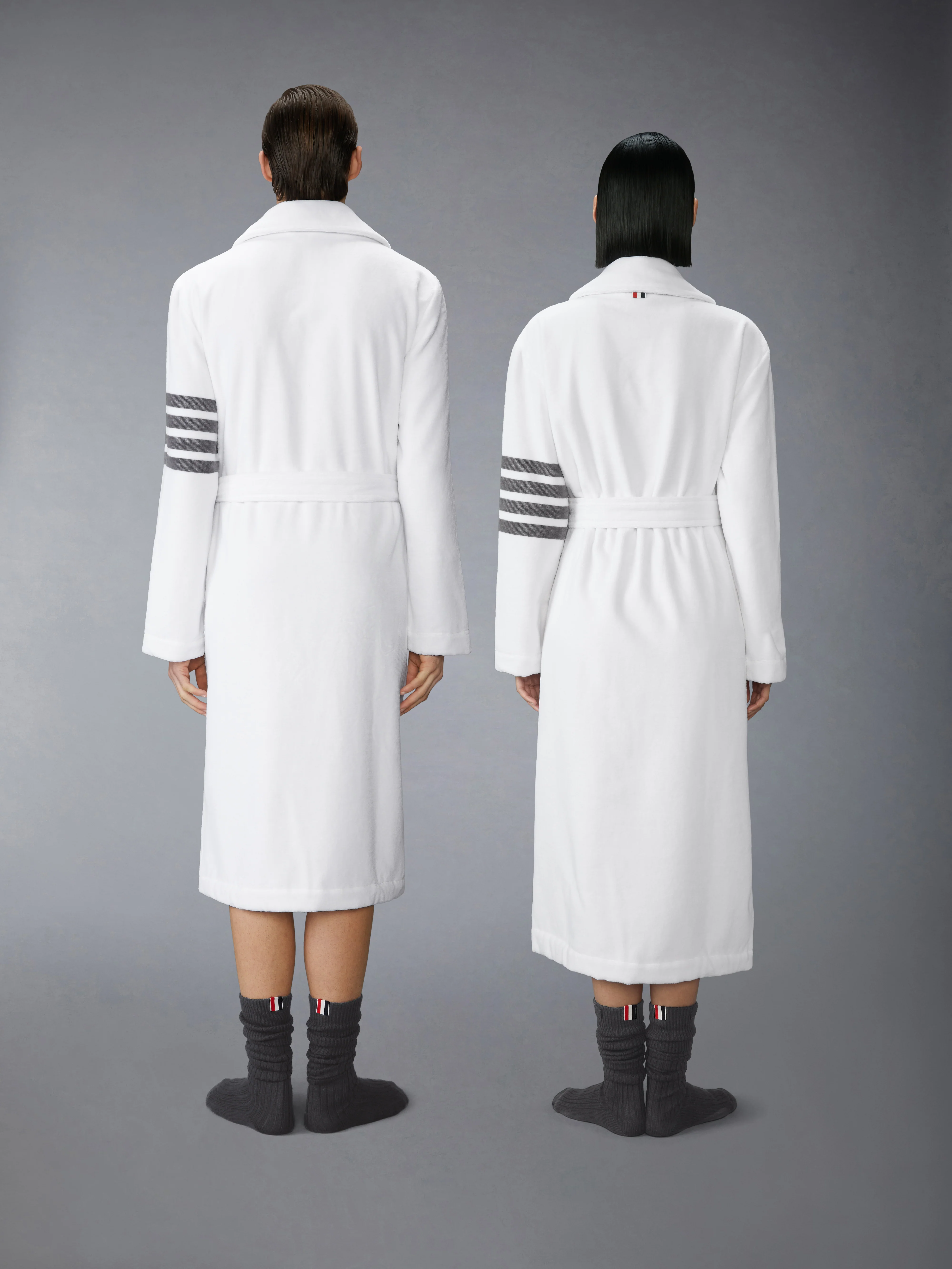 VELOUR 4-BAR TRENCH BATHROBE - Image 3