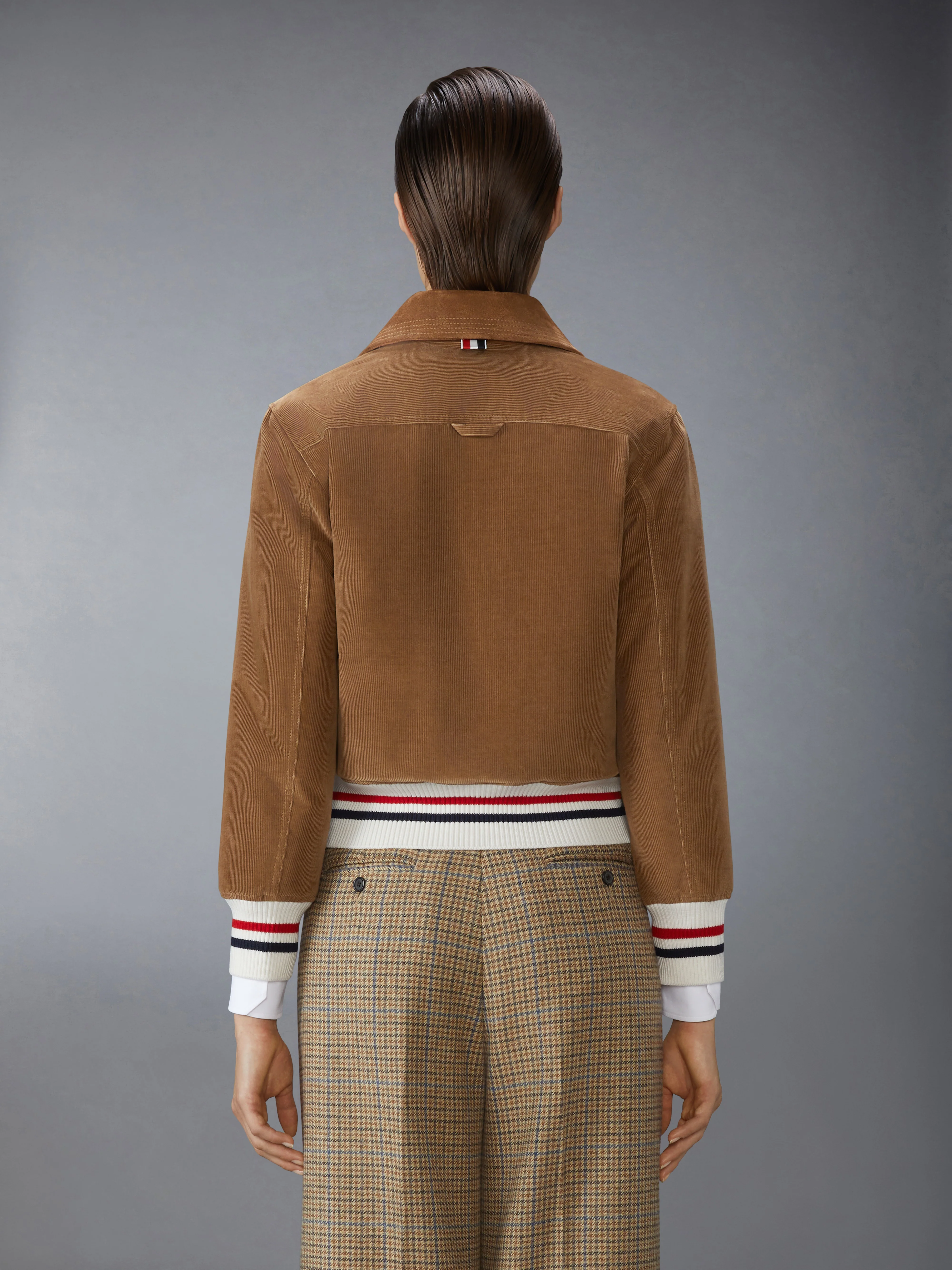 WALE CORDUROY DOWN FILLED CROPPED FLIGHT JACKET - Image 2