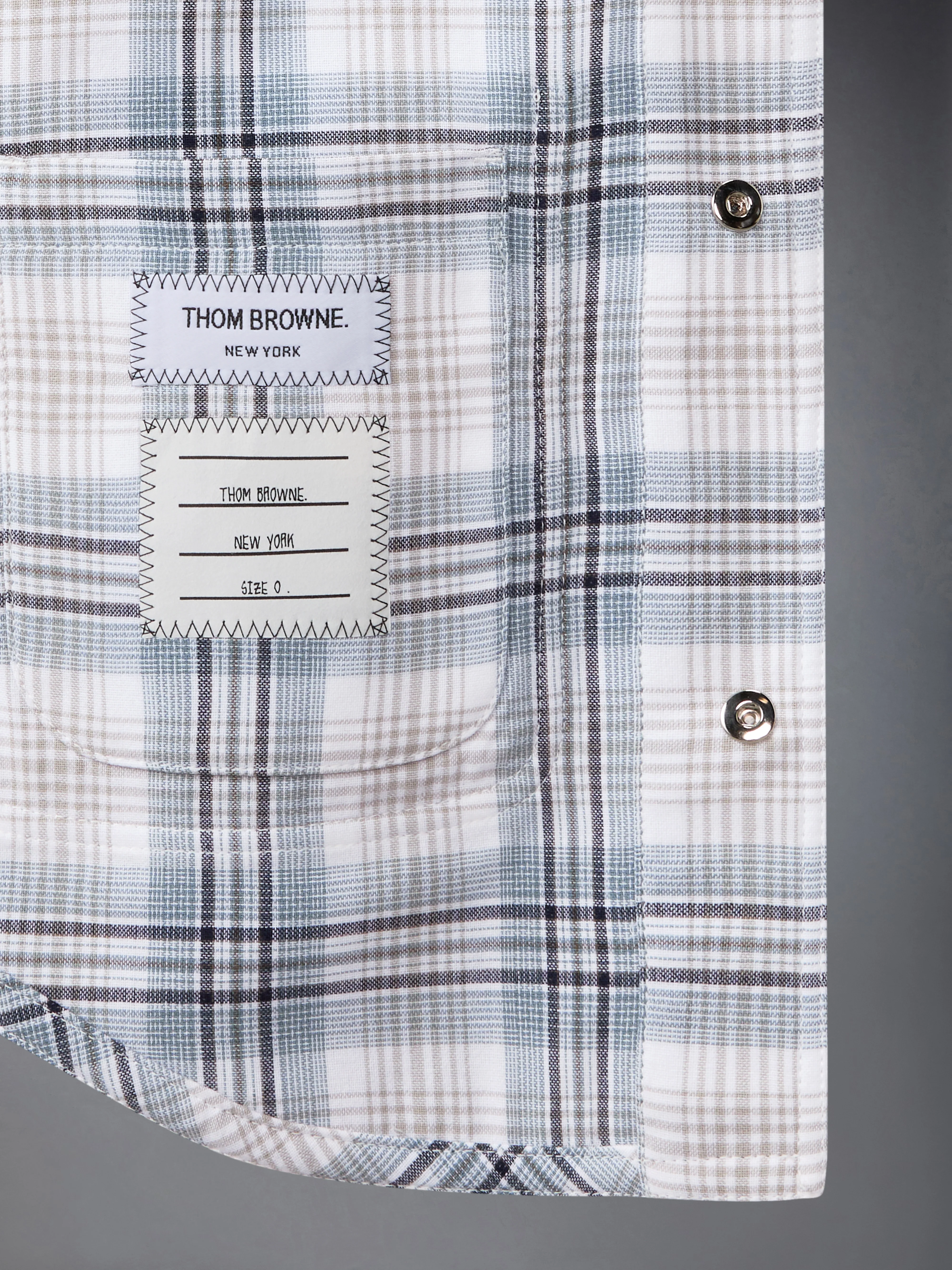 WINDOWPANE PLAID ARMBAND UTILITY JACKET - Image 5