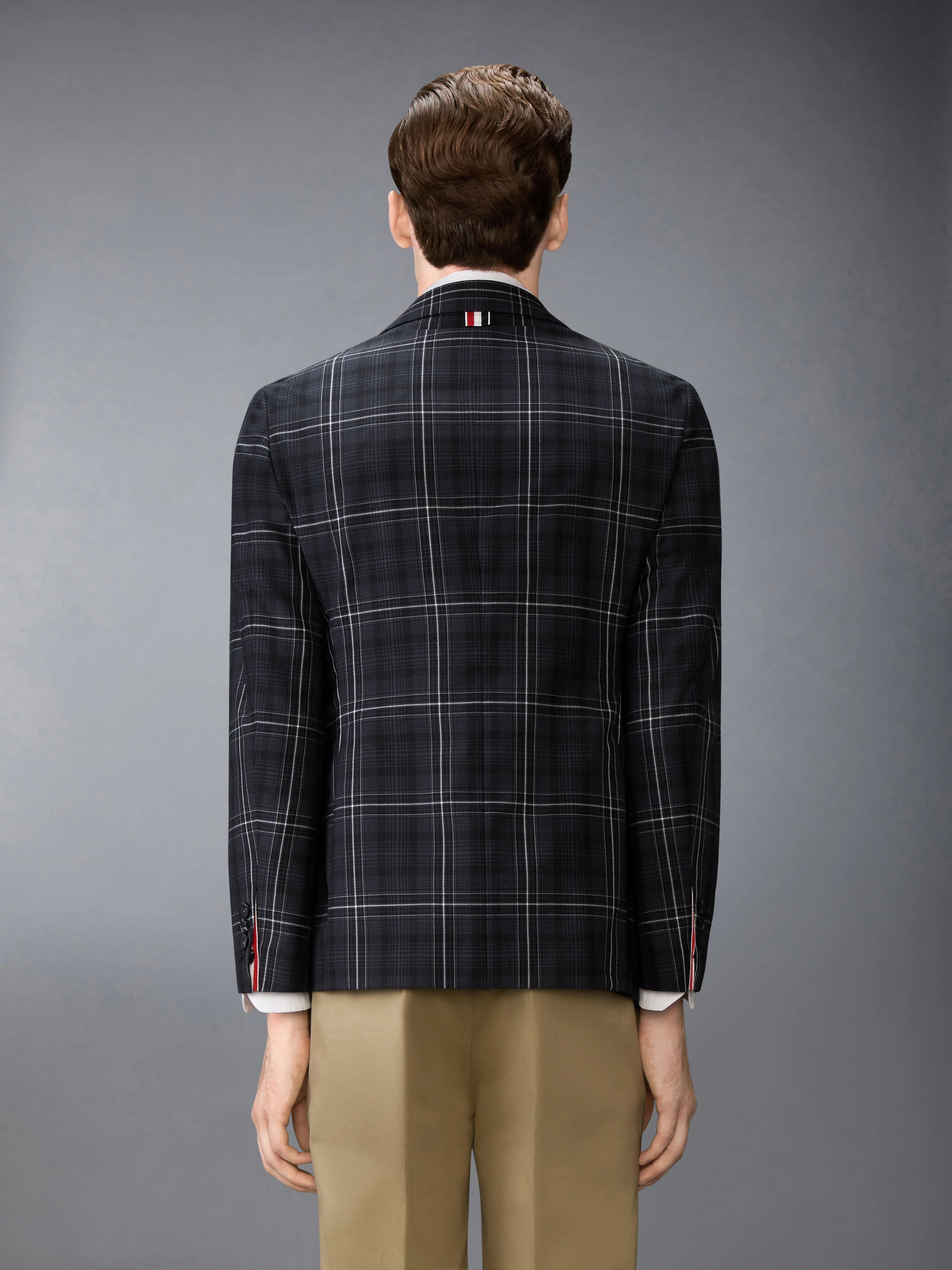 WINDOWPANE PLAID COOL WOOL UNCONSTRUCTED SPORTCOAT - Image 2