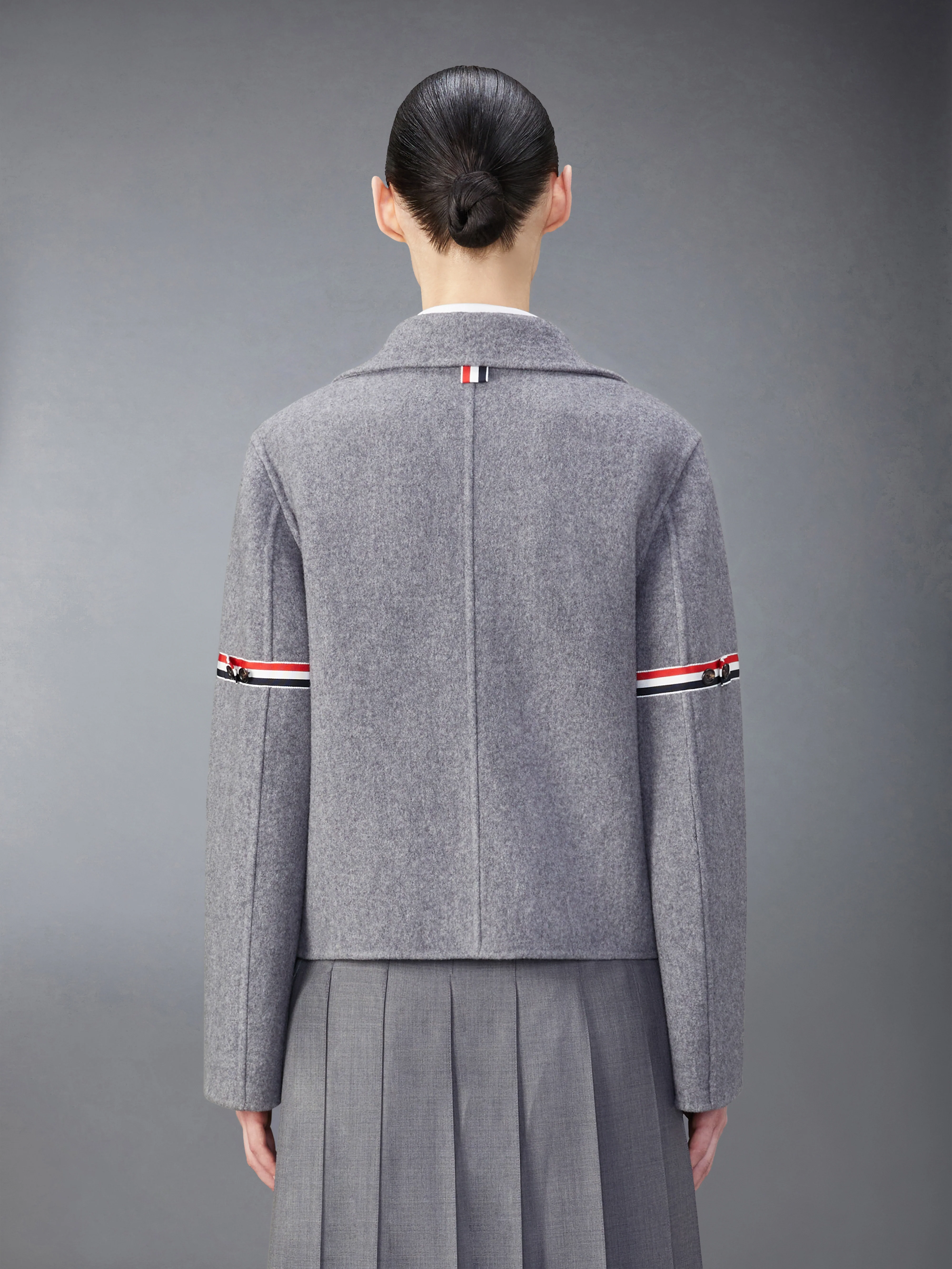 WOOL CASHMERE ARMBAND BELL SLEEVE JACKET - Image 2