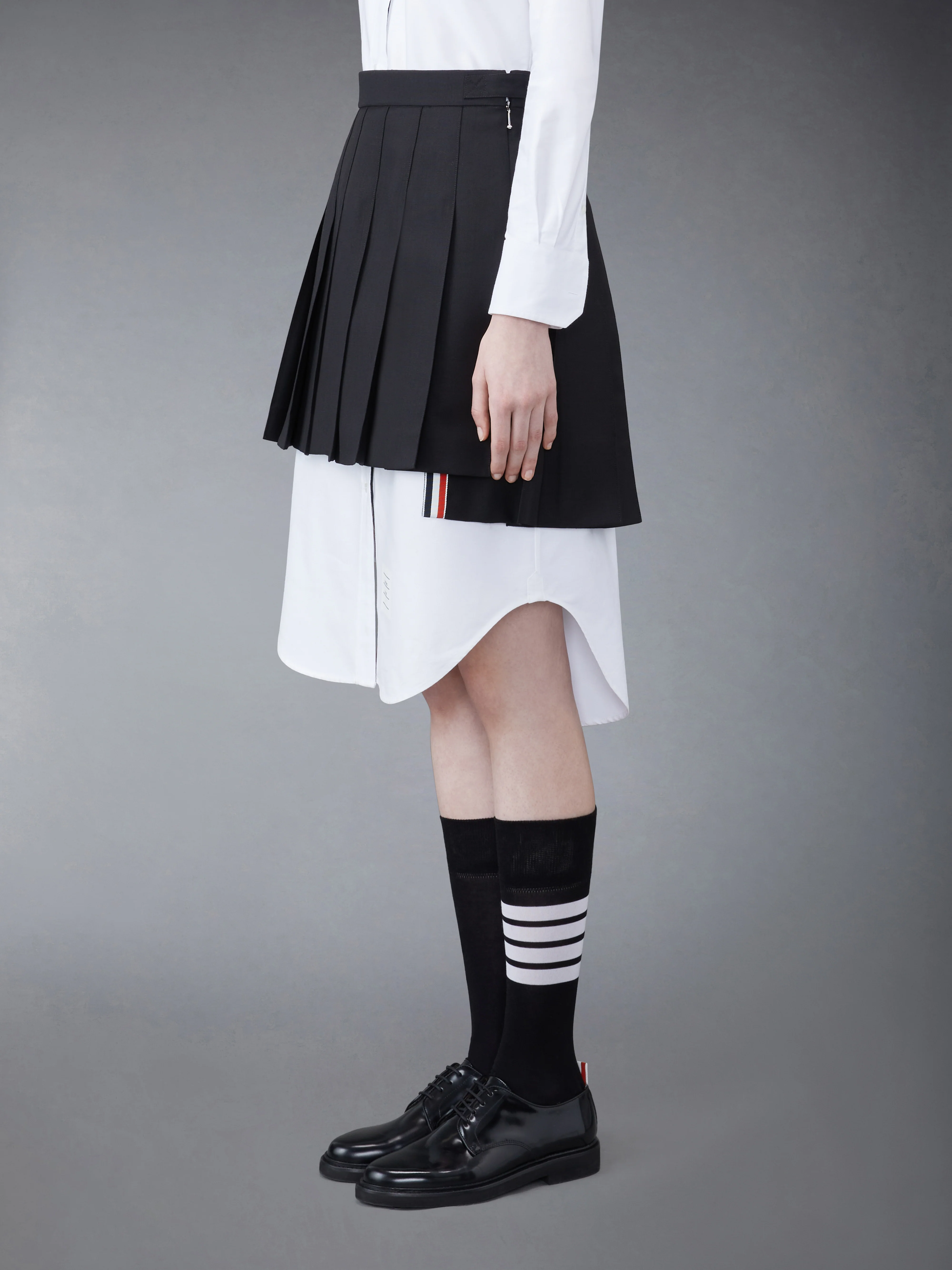 WOOL FRESCO PLEATED MINI SKIRT - Image 2