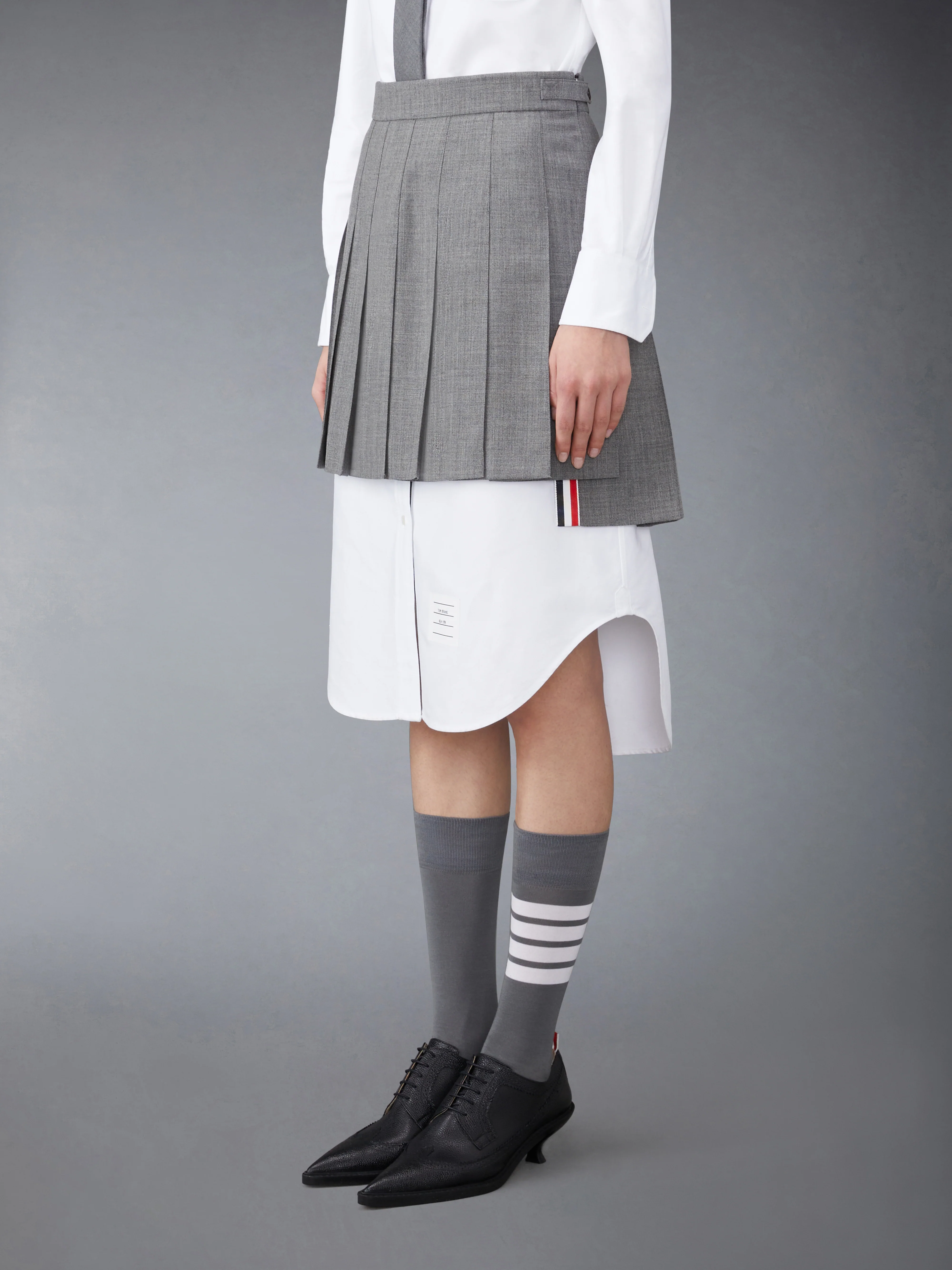 WOOL FRESCO PLEATED MINI SKIRT - Image 2