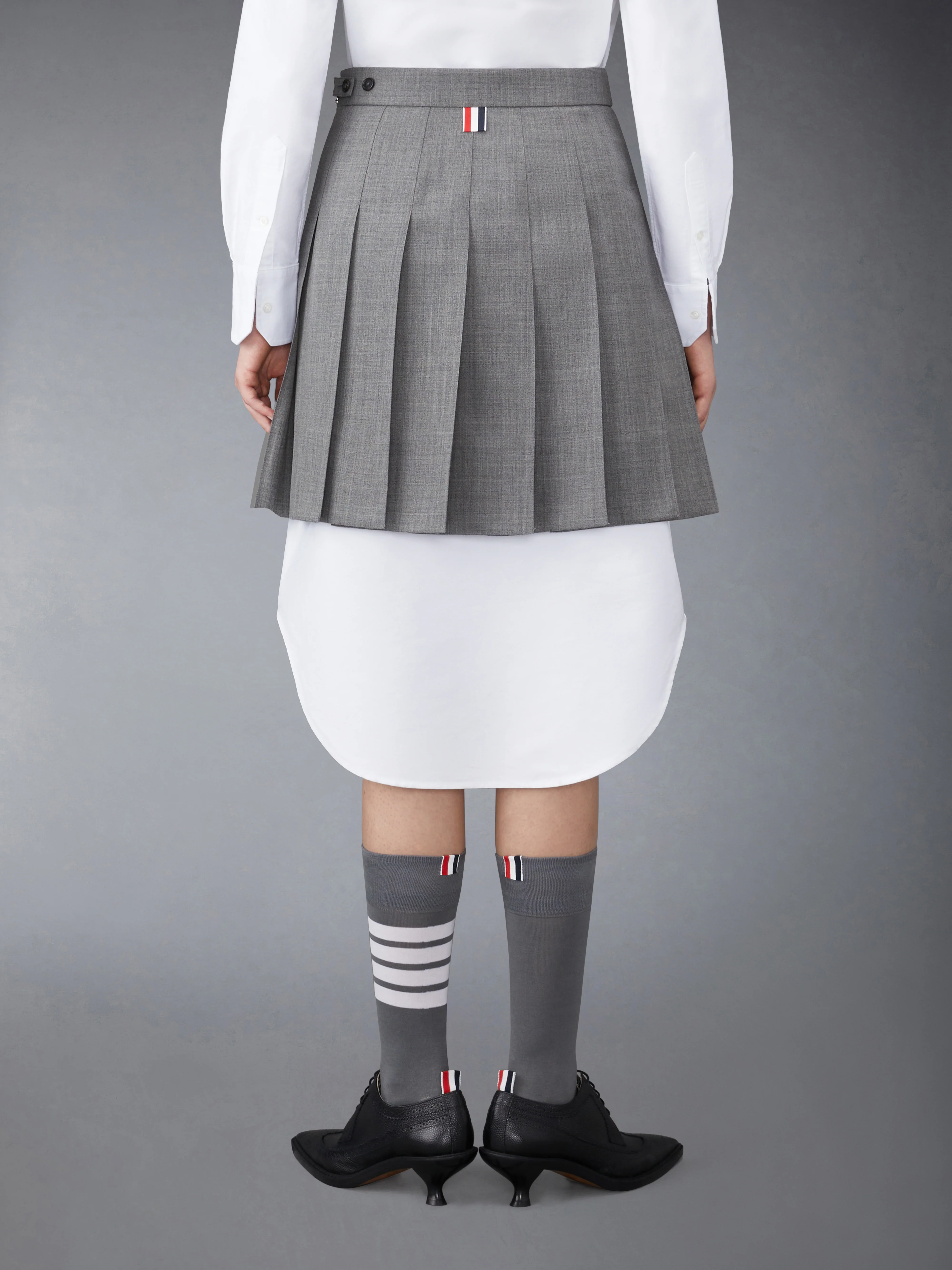 WOOL FRESCO PLEATED MINI SKIRT - Image 3