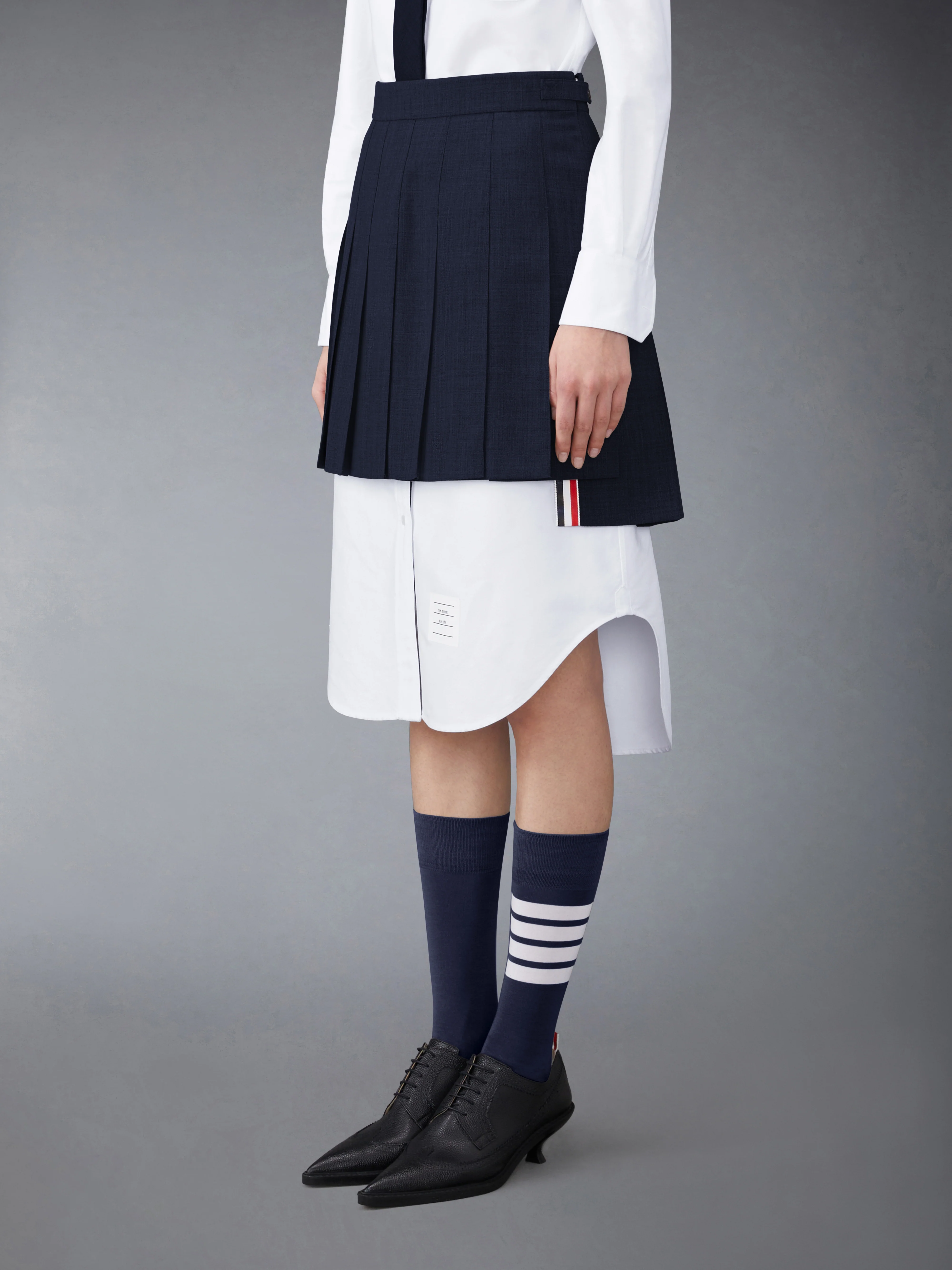 WOOL FRESCO PLEATED MINI SKIRT - Image 2