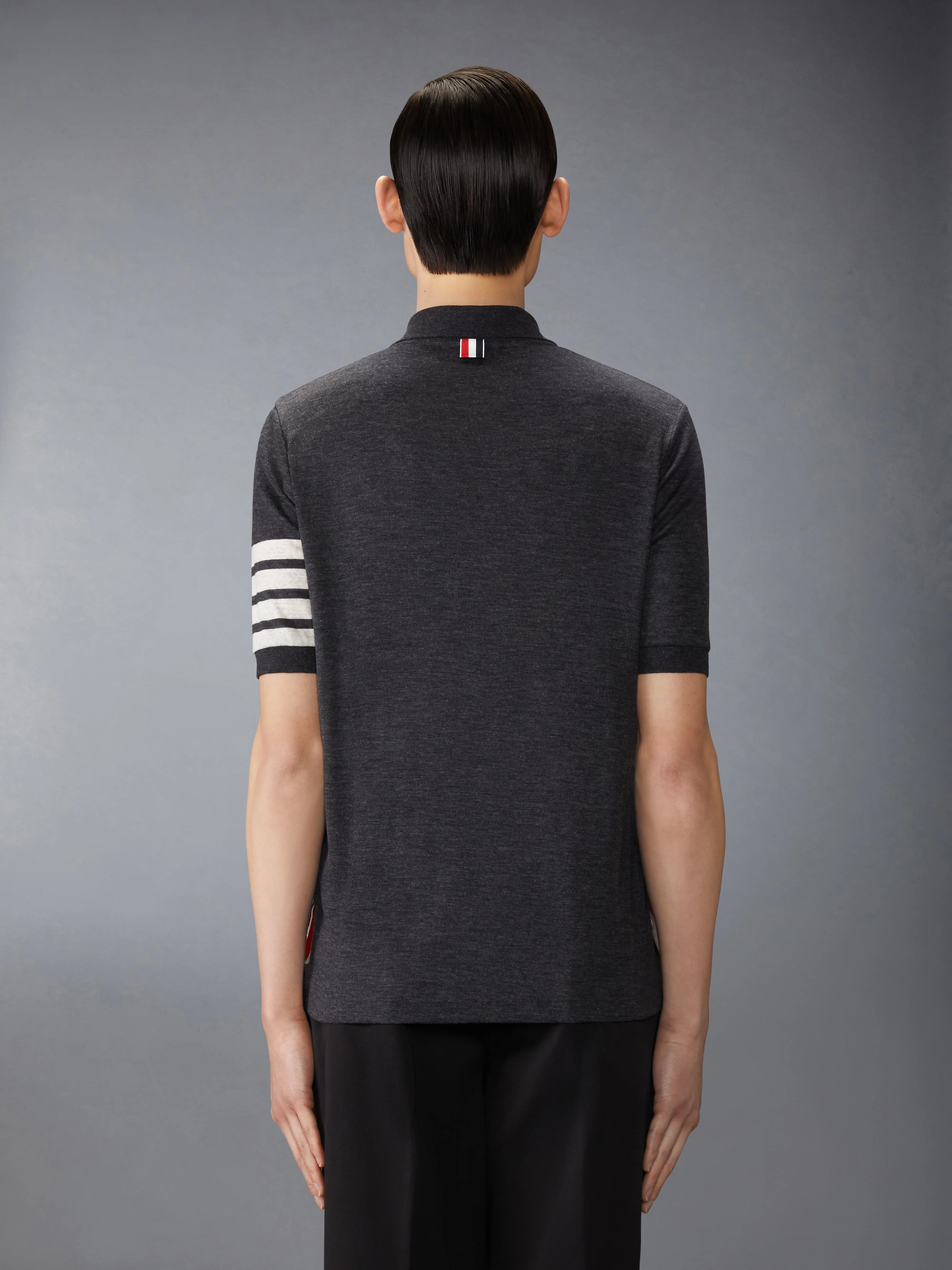 WOOL JERSEY 4-BAR POLO - Image 2