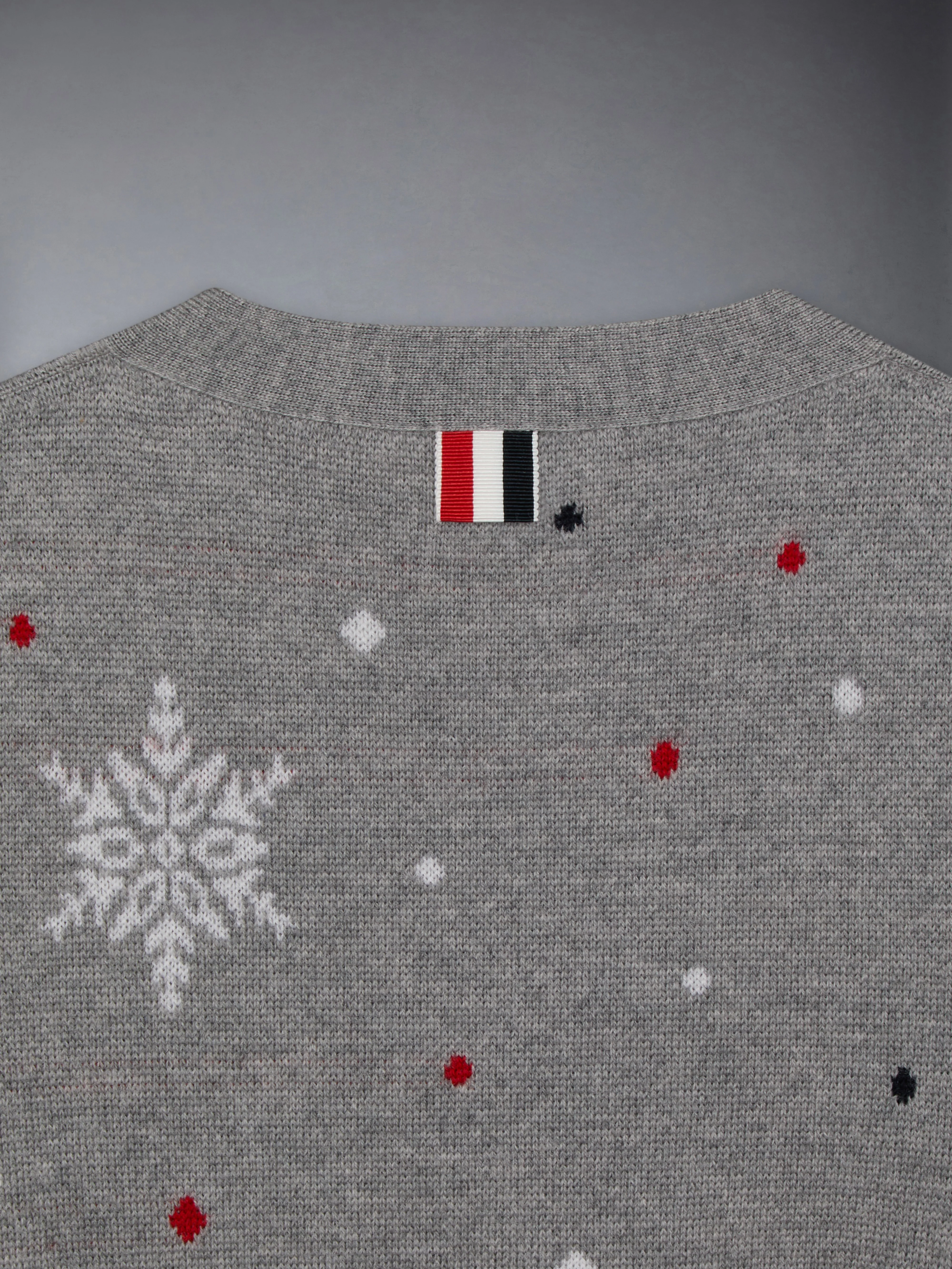 WOOL REINDEER HECTOR 4-BAR INTARSIA CARDIGAN - Image 4