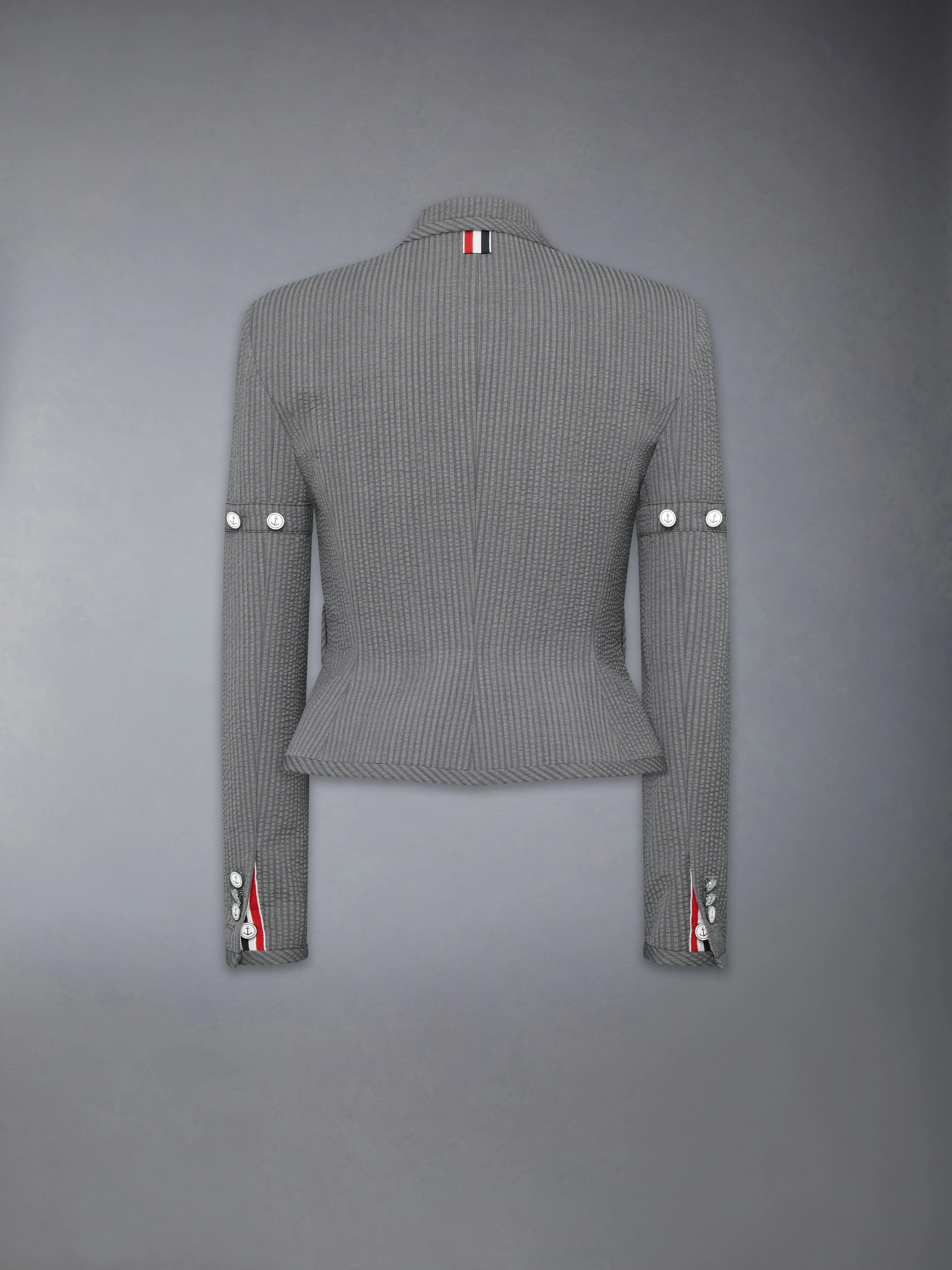 WOOL SEERSUCKER CROPPED JACKET - Image 8