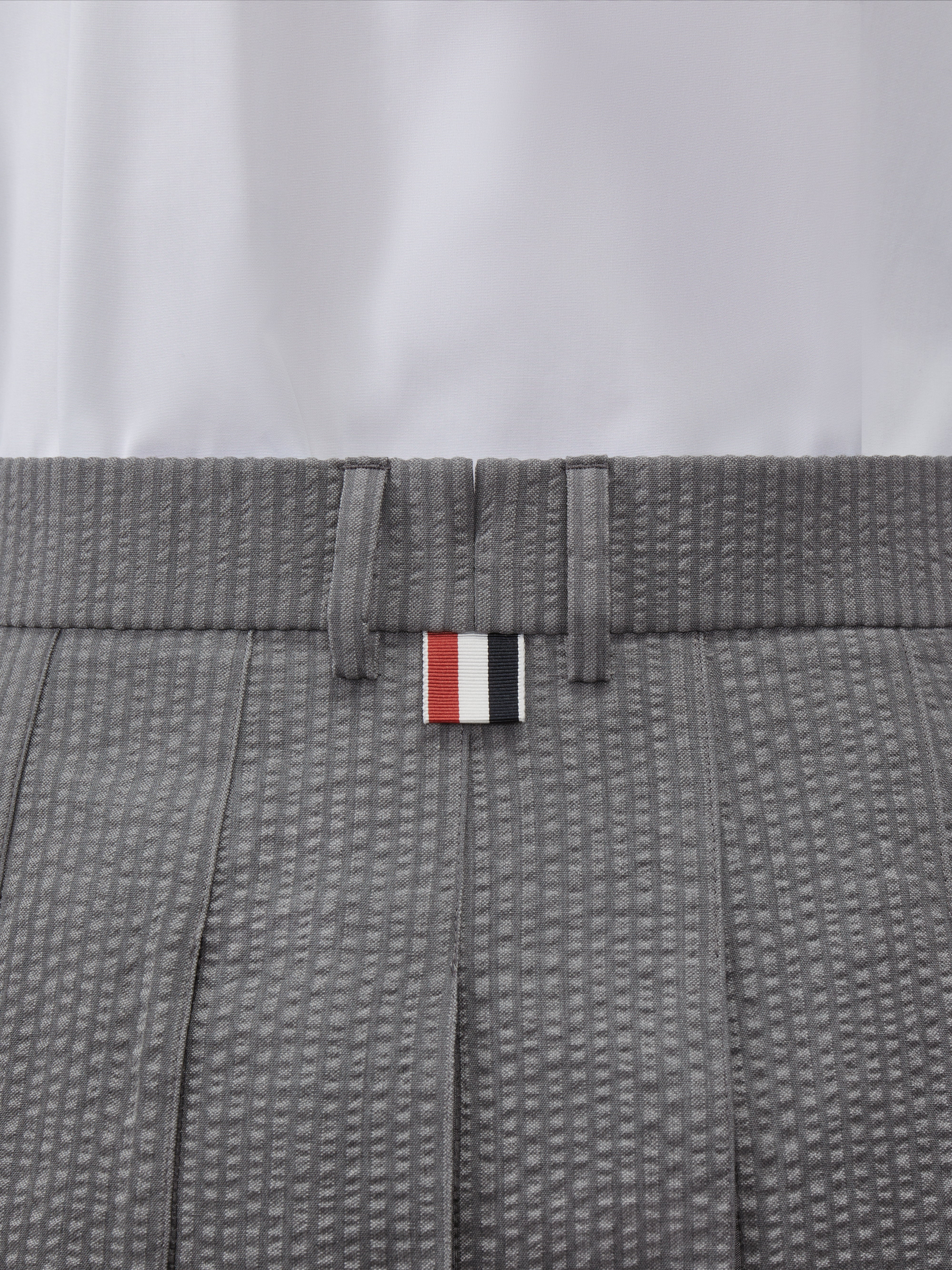 WOOL SEERSUCKER PLEATED LOW RISE PLEATED SKIRT - Image 5