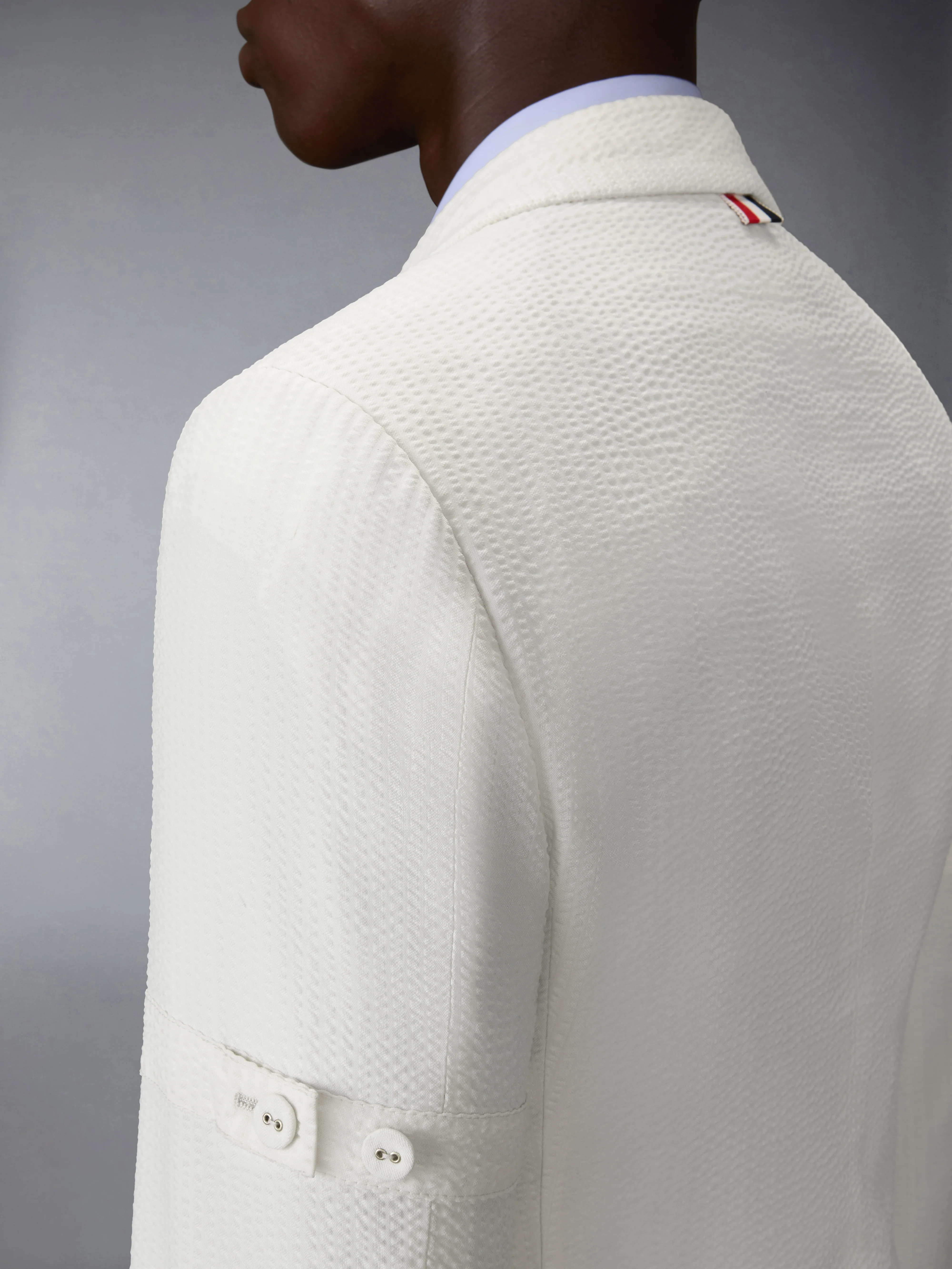 WOOL SEERSUCKER TENNIS EMBROIDERY ARMBAND SPORTCOAT - Image 4