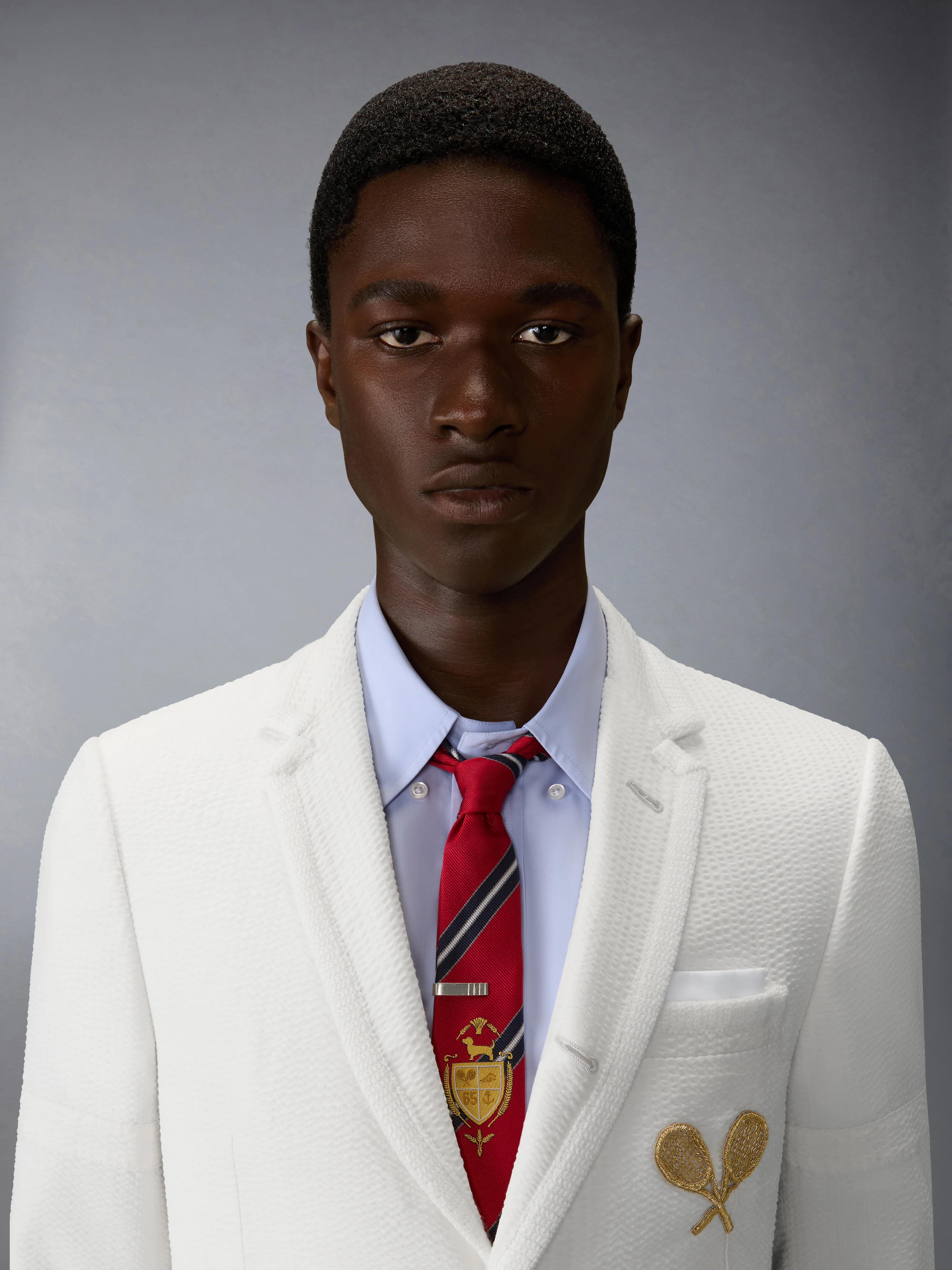 WOOL SEERSUCKER TENNIS EMBROIDERY ARMBAND SPORTCOAT - Image 6