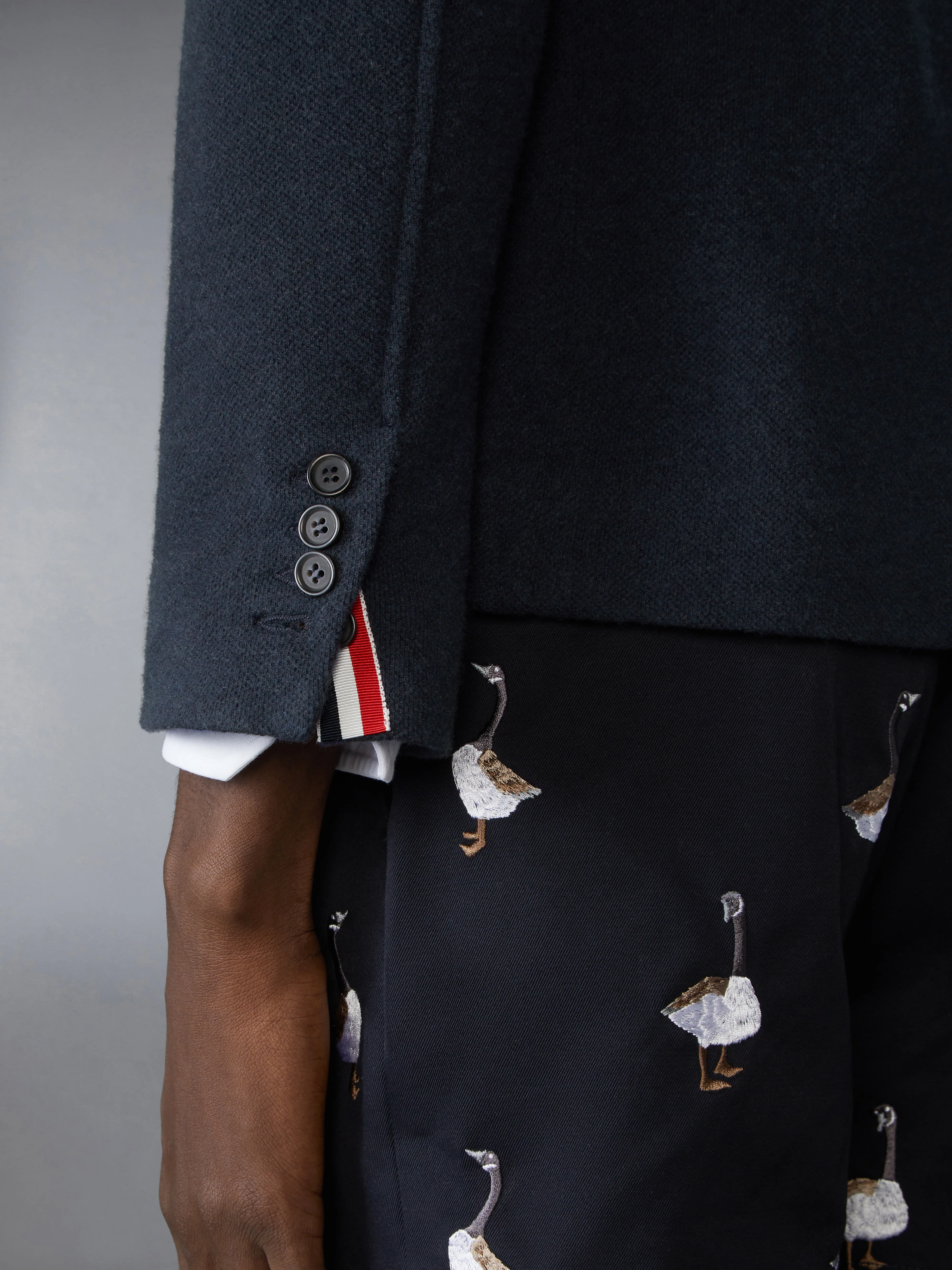 WOOL SILK PIQUE SACK JACKET - Image 4