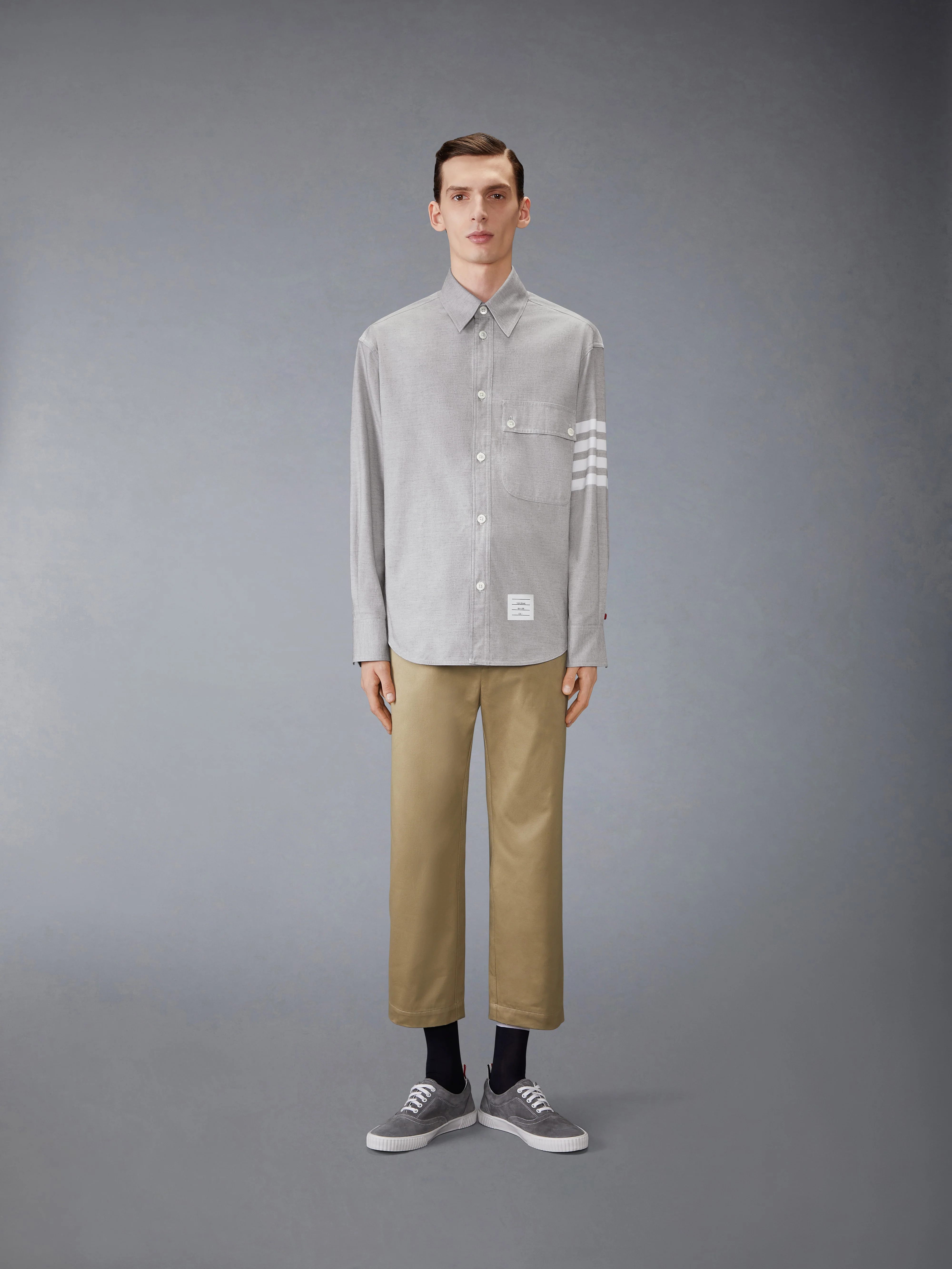 WOVEN FLANNEL 4-BAR OVERSIZED SHIRT - Image 3